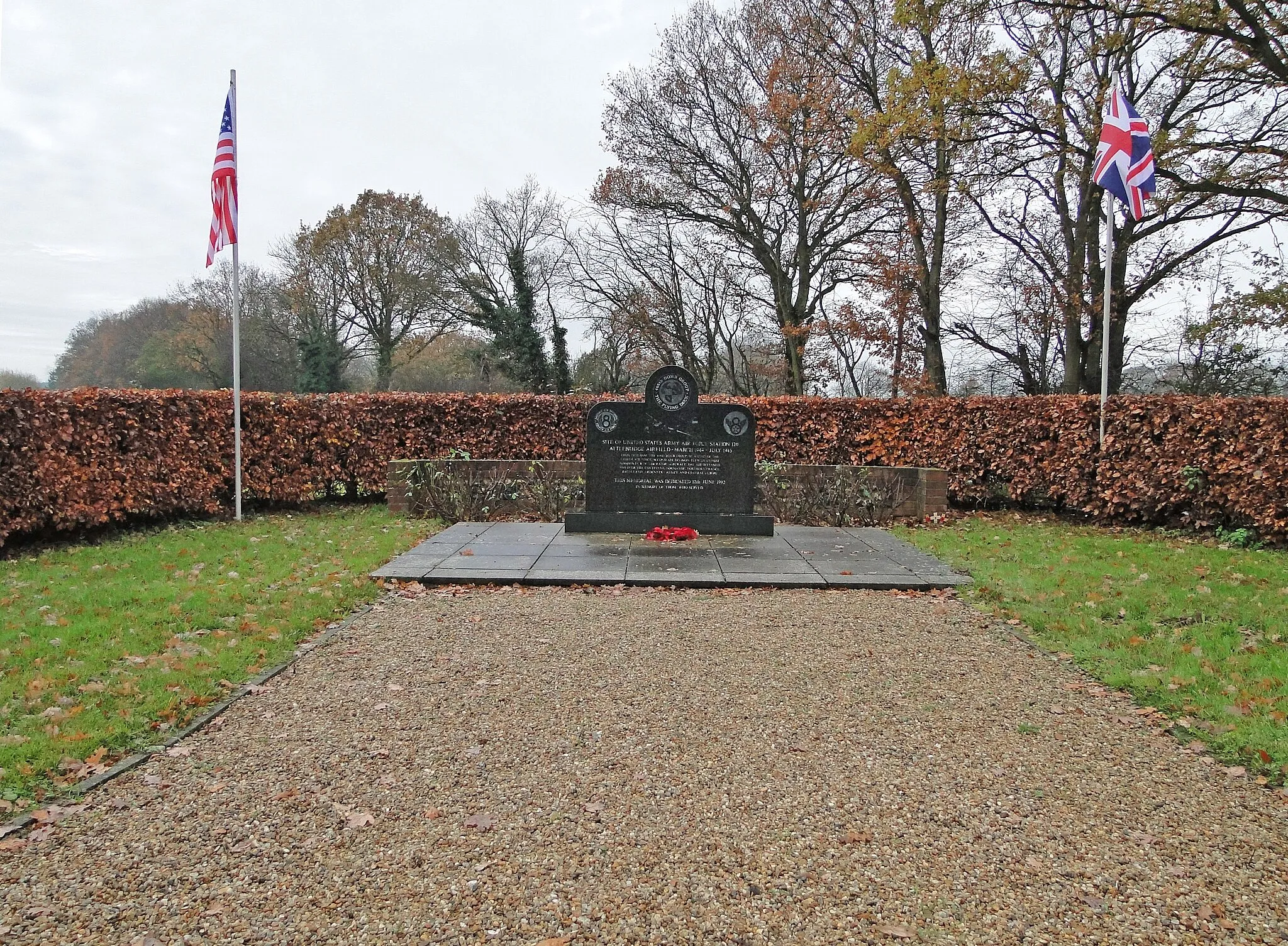 Photo showing: 466th Bomb Group memorial