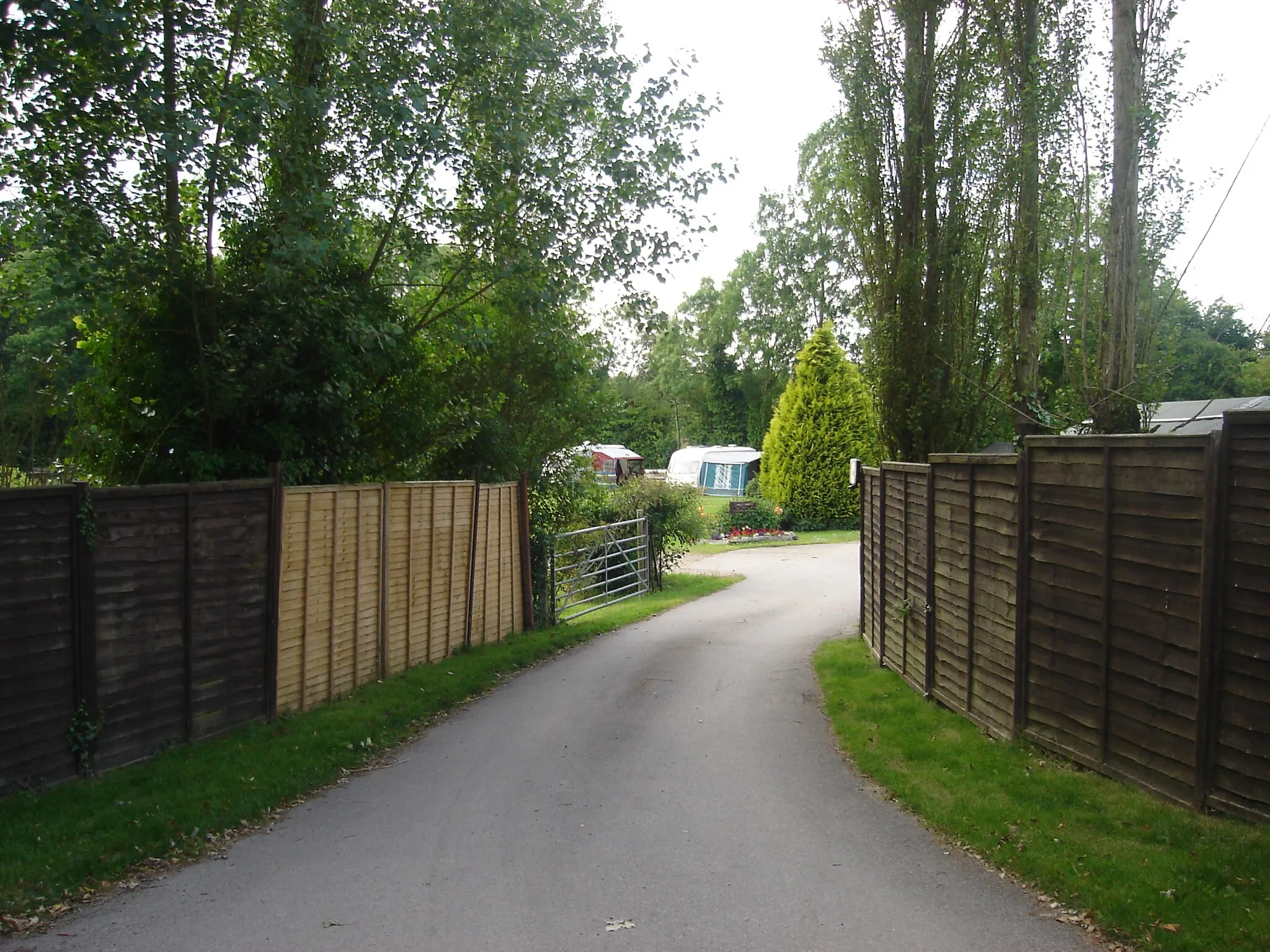 Photo showing: The entrance to the campsite in the village of Erpingham, Norfolk