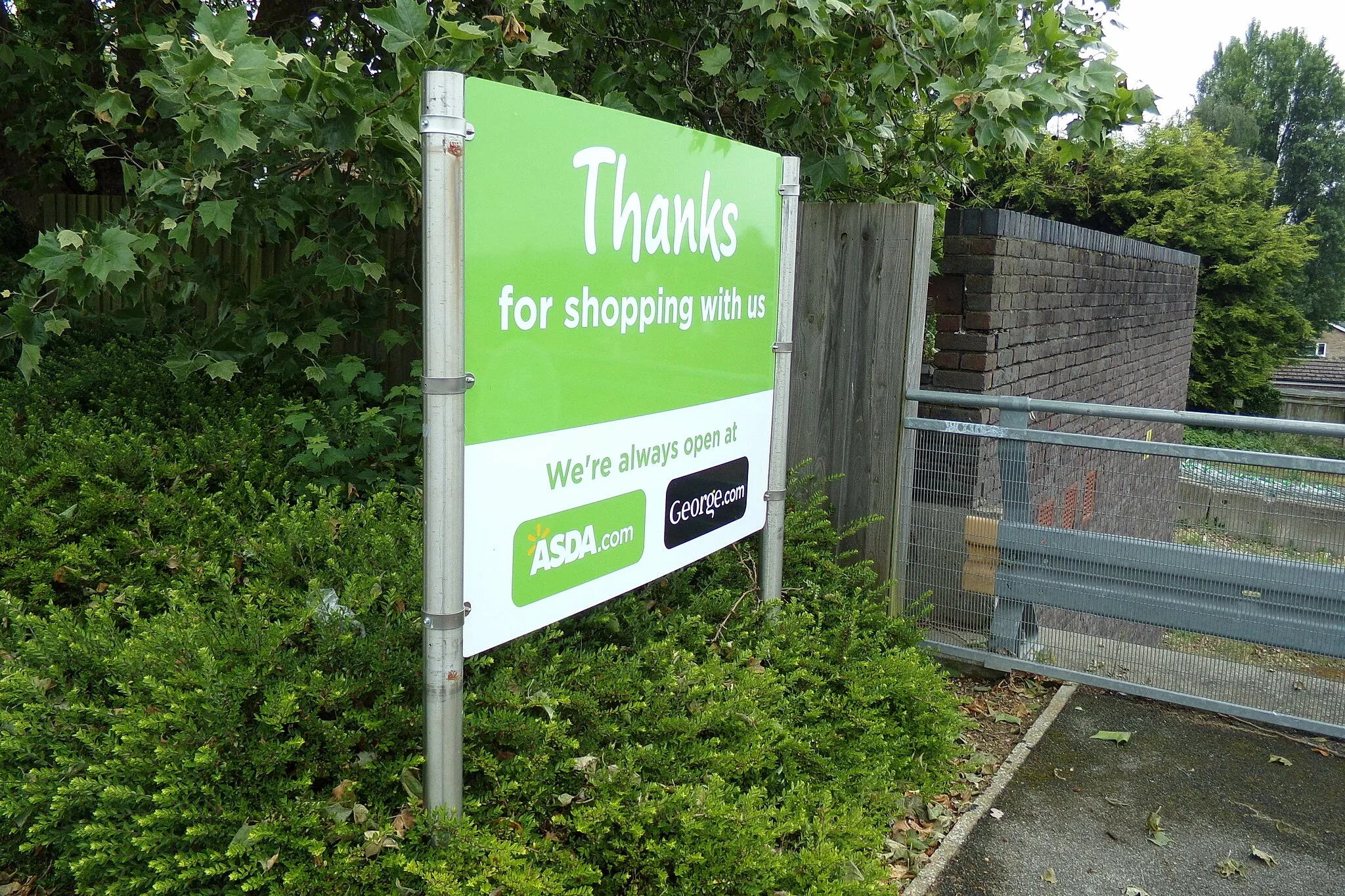Photo showing: Asda Stoke Park Superstore sign