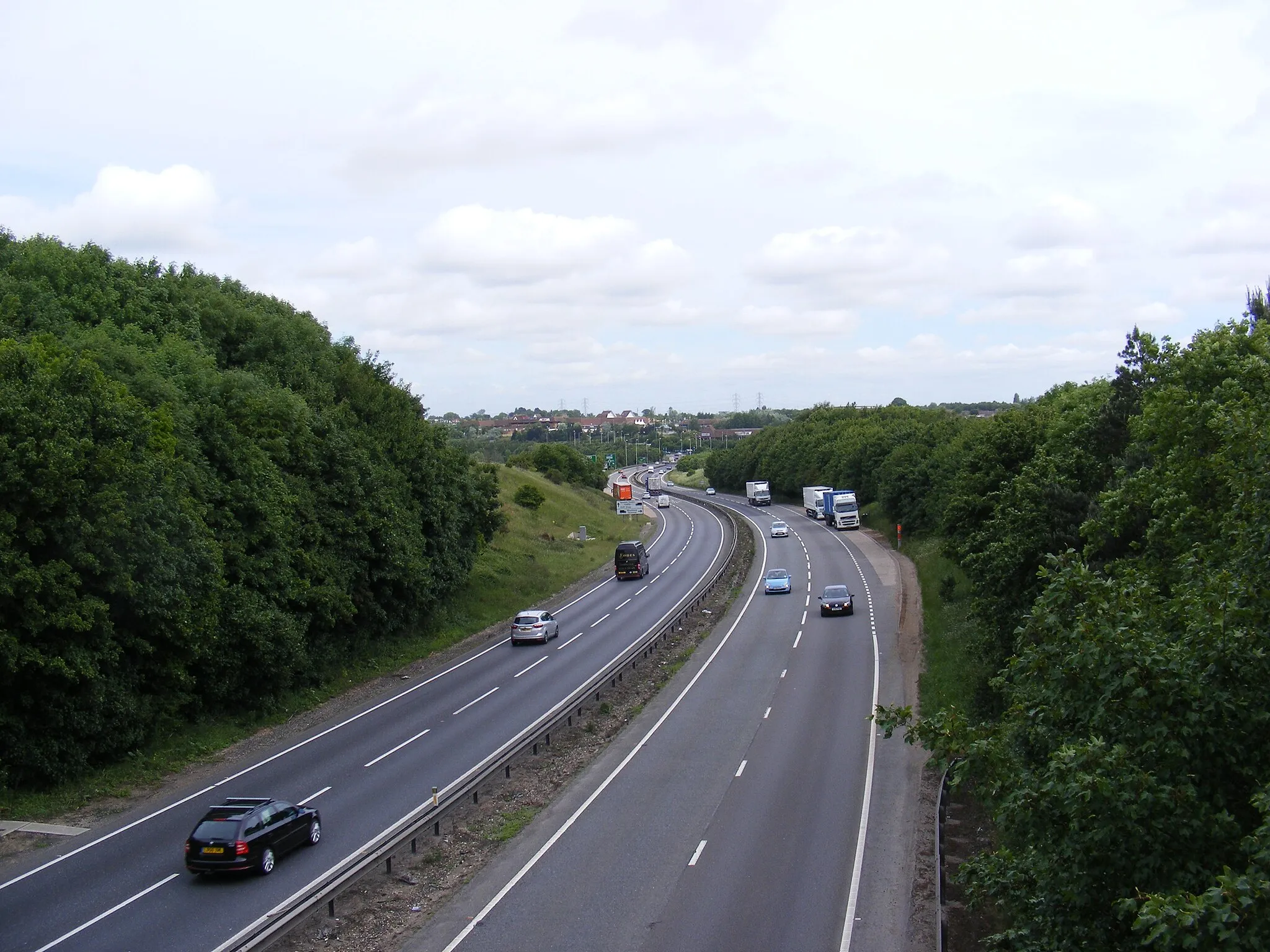 Photo showing: A12 Northbound
