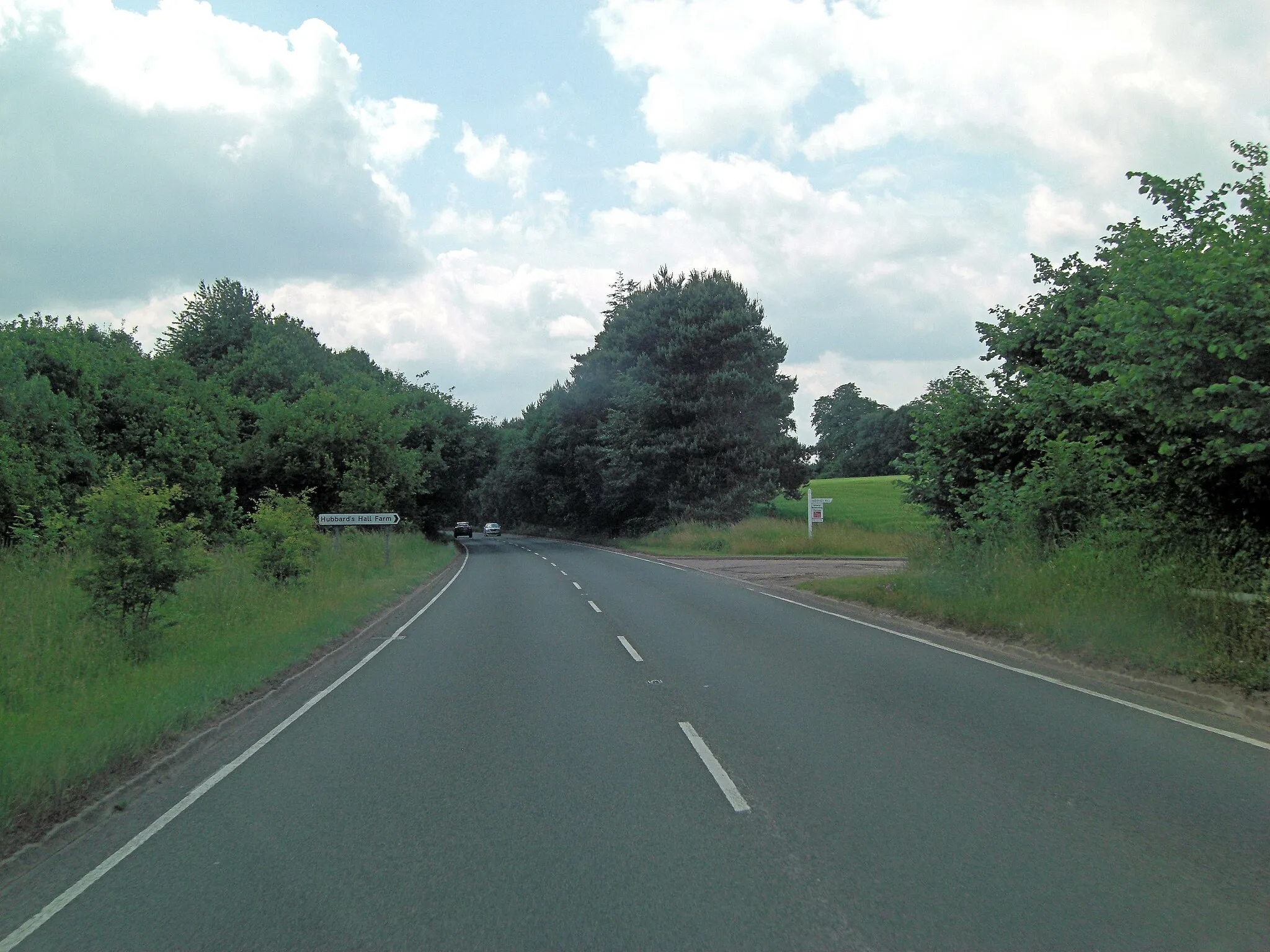 Photo showing: A137 south of Hubbard Hall Farm