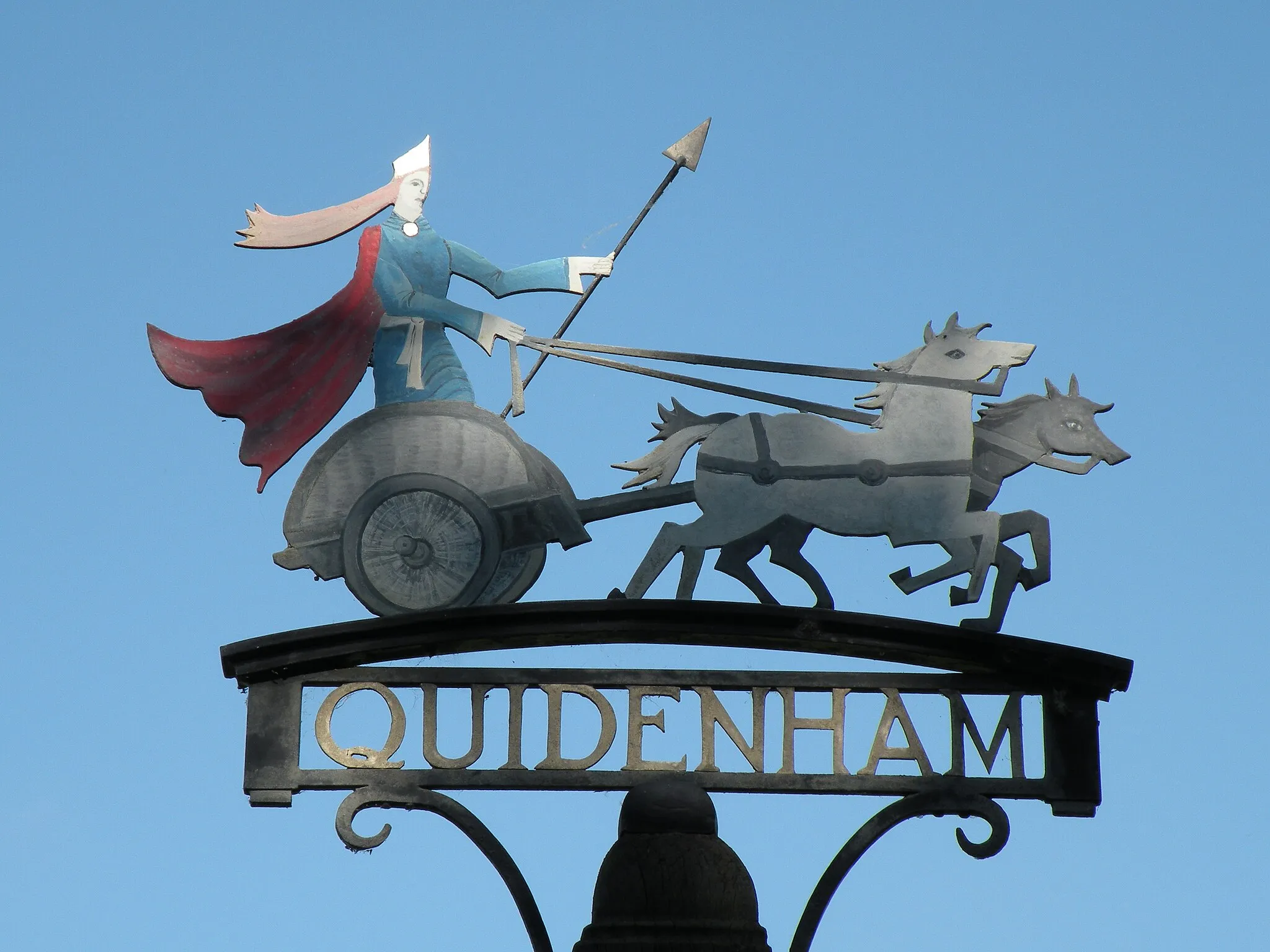 Photo showing: The village sign at Quidenham