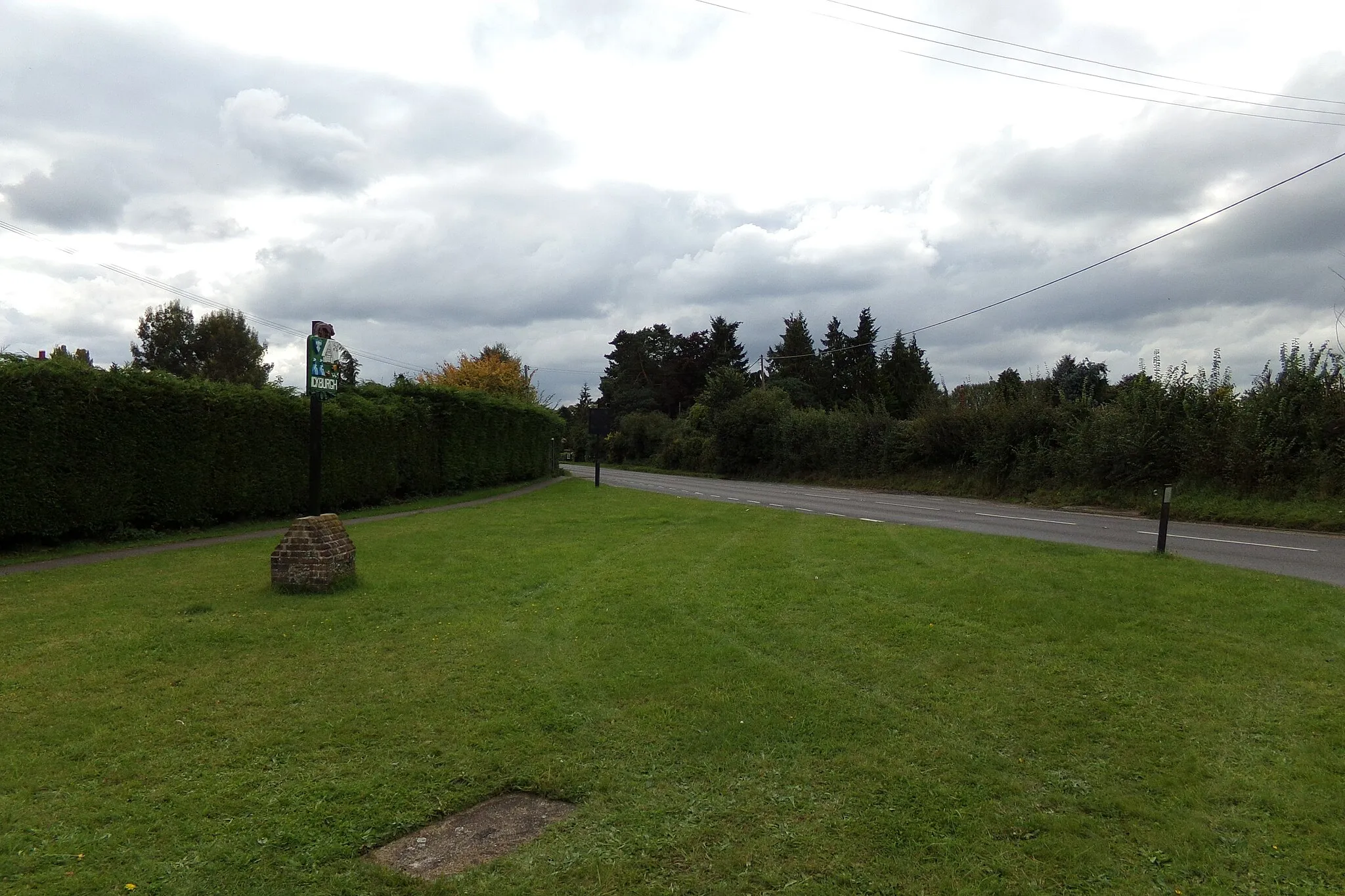 Photo showing: A1065 Swaffham Road & Ickburgh Village sign