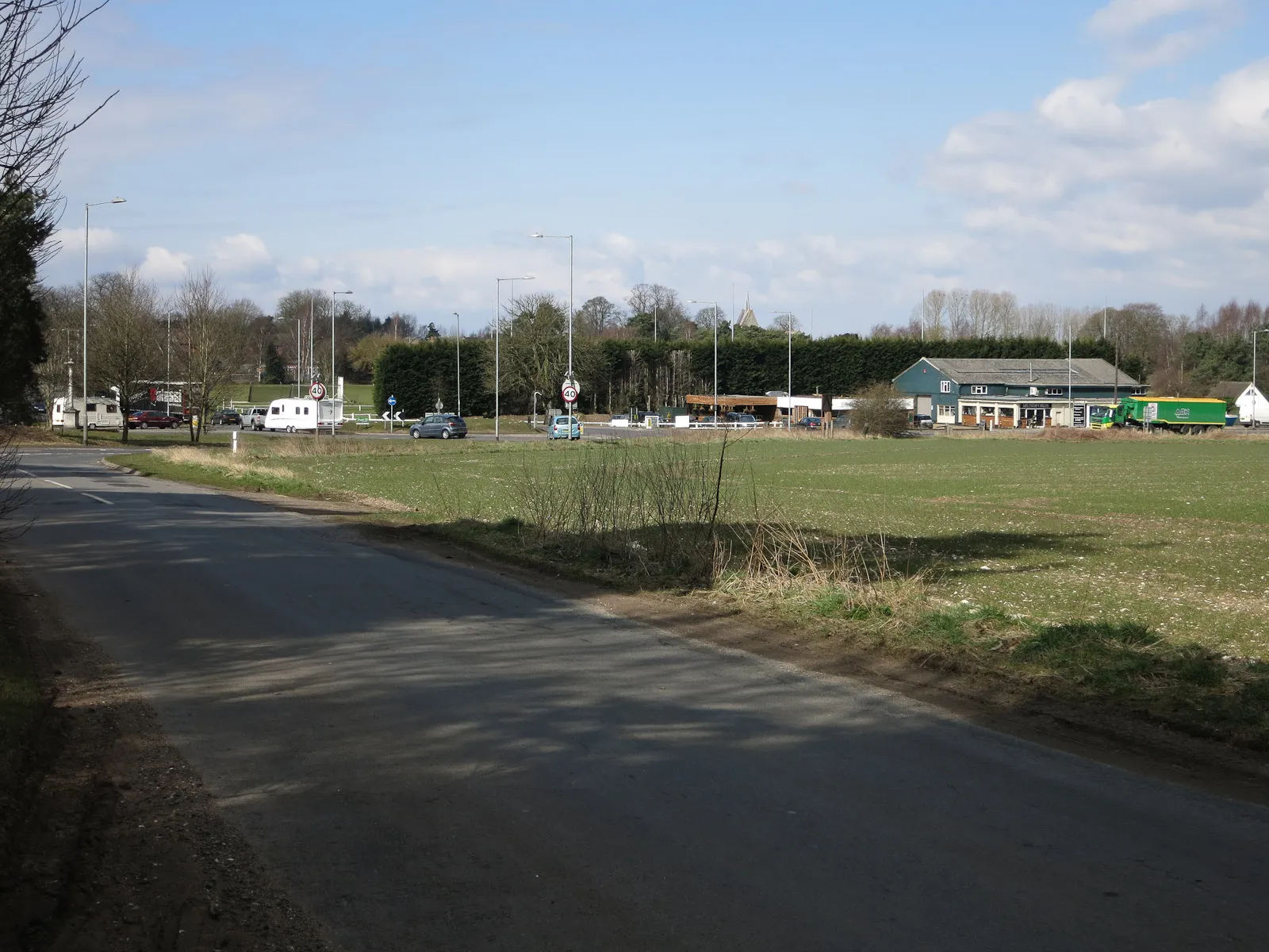 Photo showing: Roundabout at Mundford