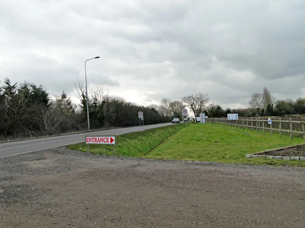 Photo showing: A140 looking south from the nursery and plant centre