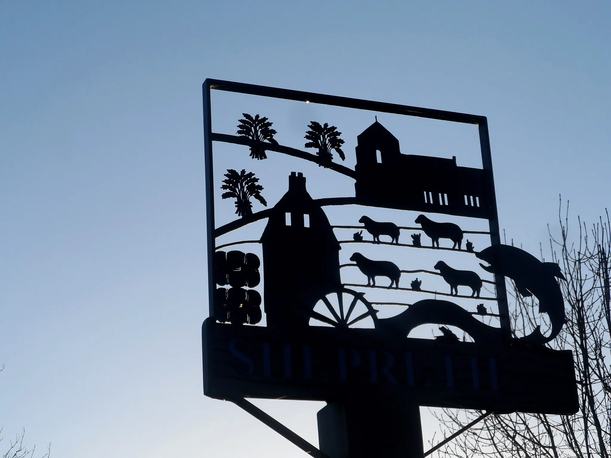 Photo showing: Shepreth village sign