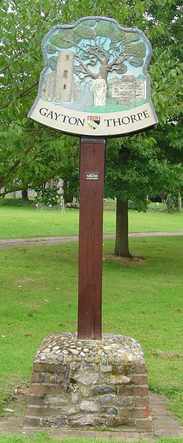 Photo showing: Signpost in Gayton Thorpe