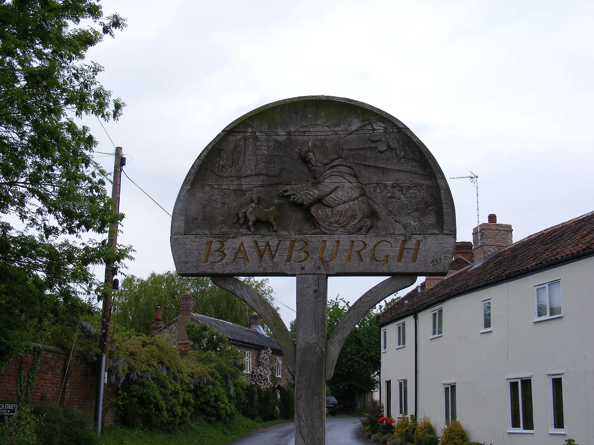 Photo showing: Bawburgh Village Sign