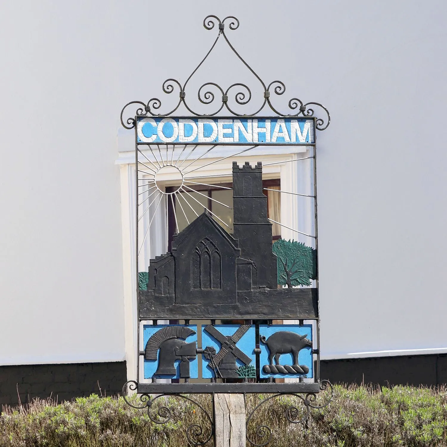 Photo showing: Coddenham new village sign