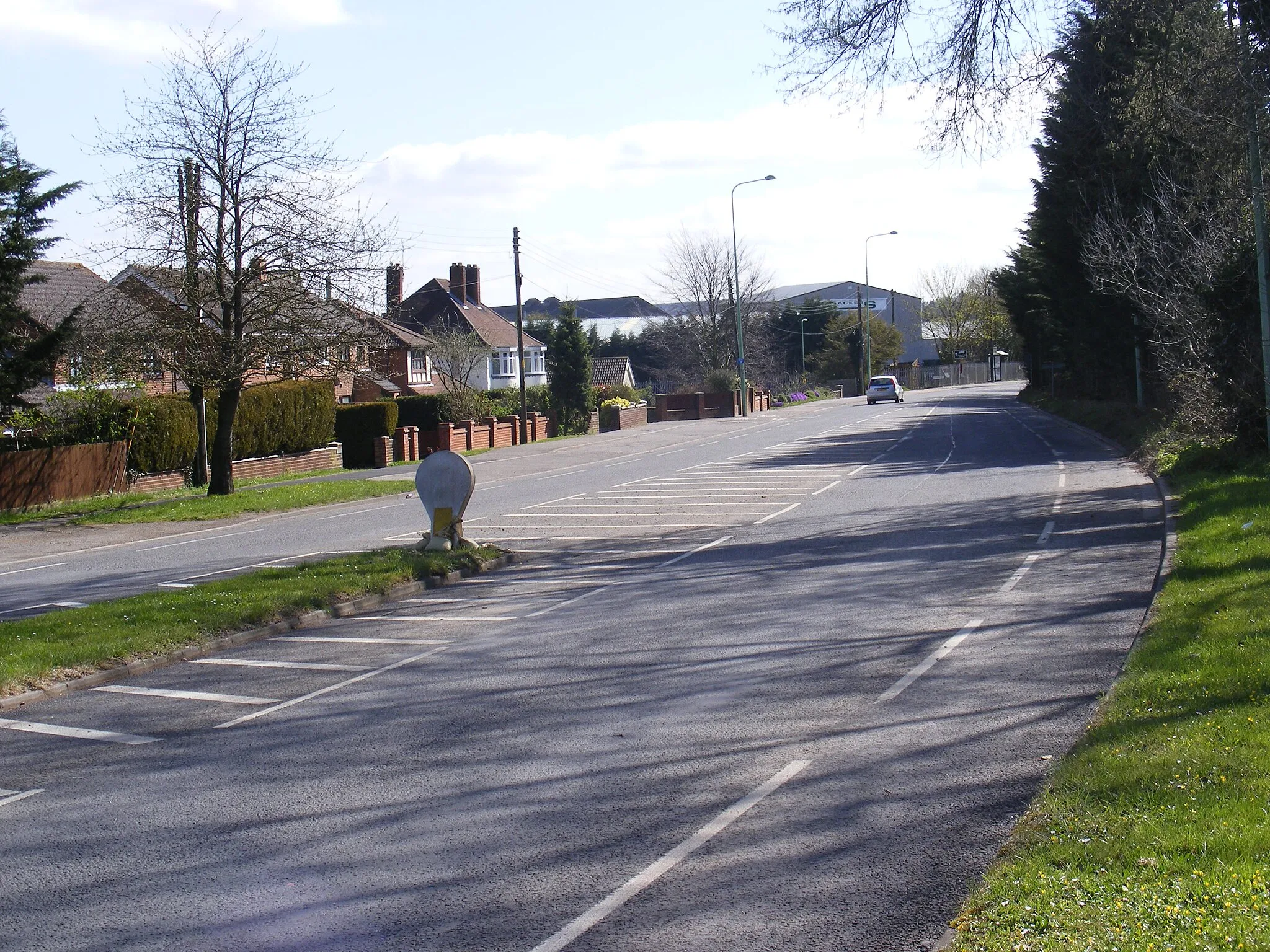 Photo showing: B1113 Gipping Road, Great Blakenham Looking towards Claydon