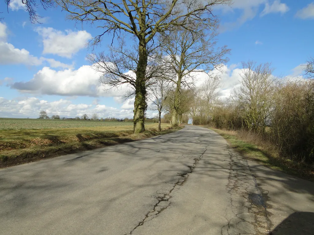 Photo showing: Country road near Saxtead Little Green