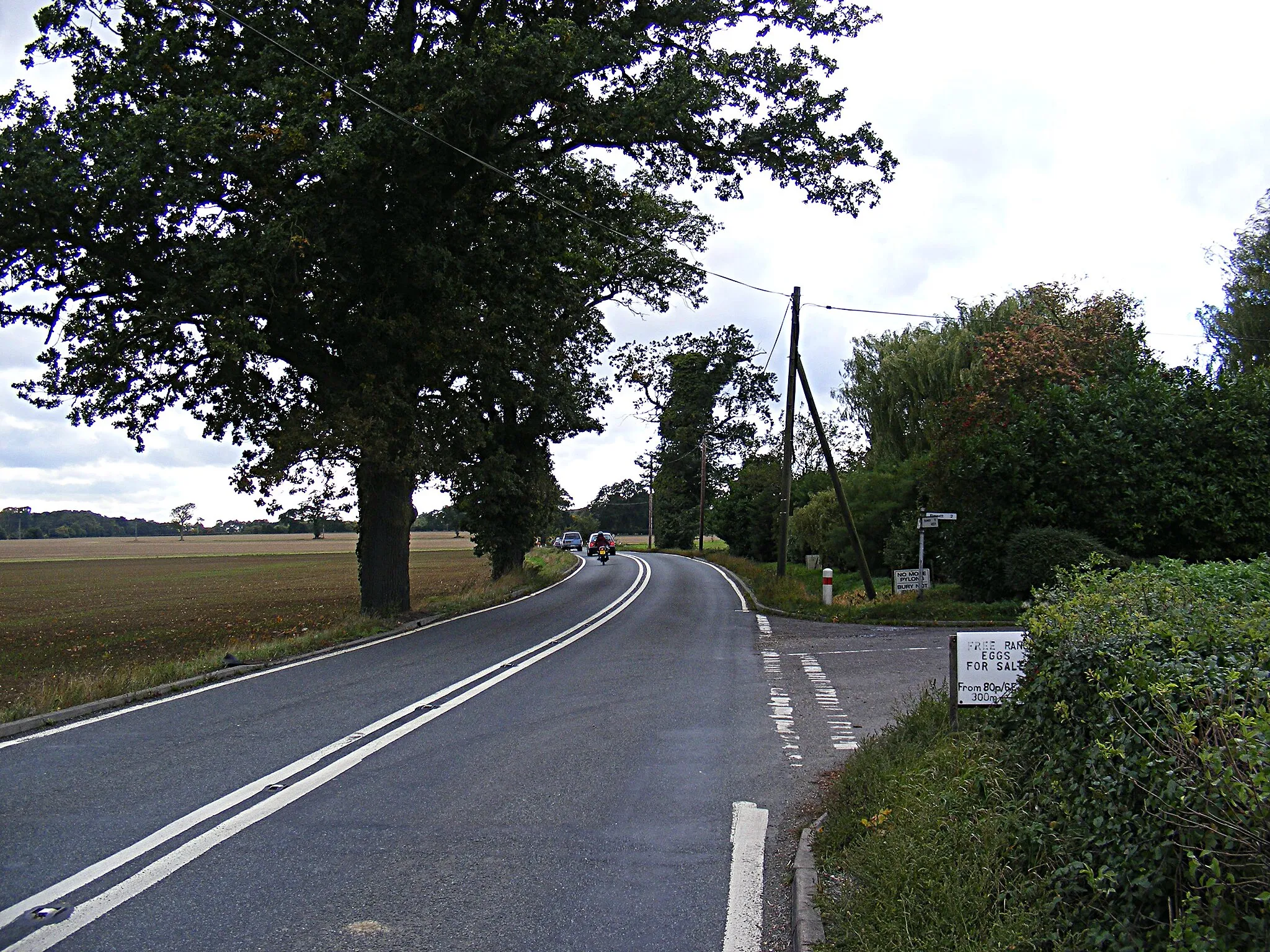 Photo showing: A1071 Back Lane, Hintlesham