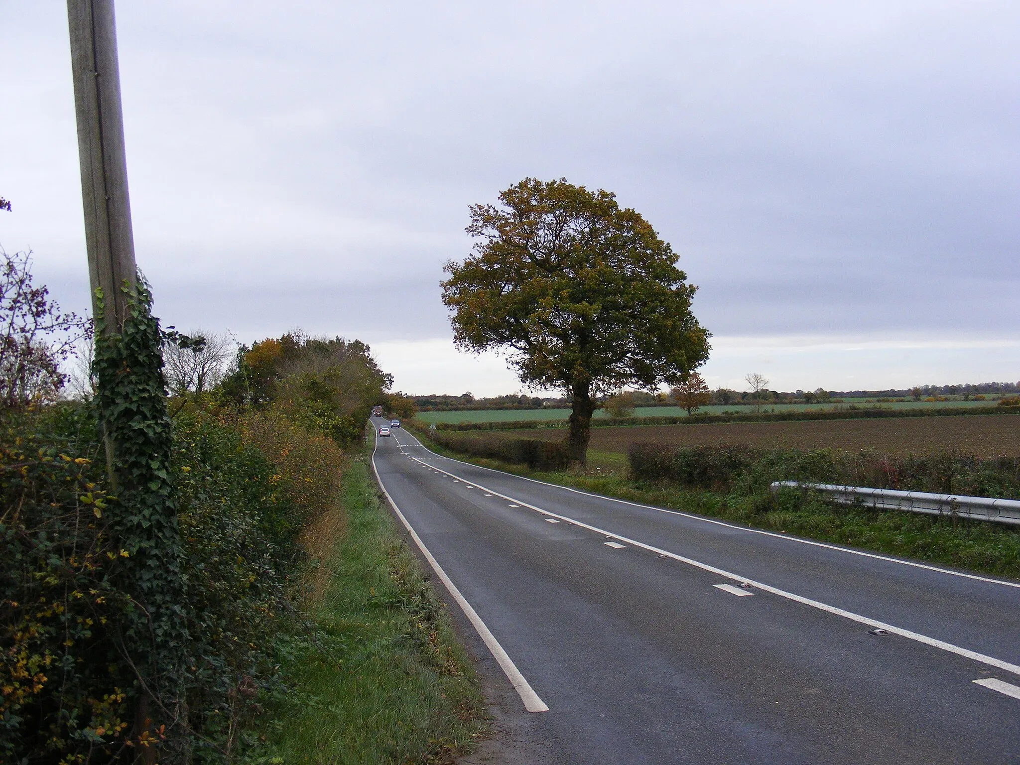 Photo showing: A144 Stone Street near Spexhall Bridge