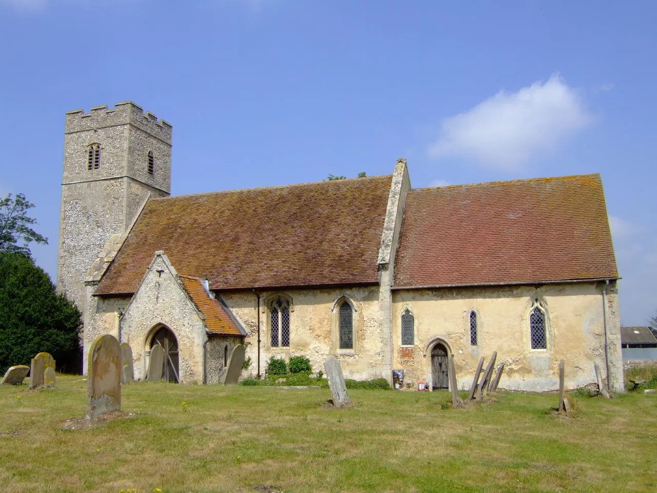 Photo showing: St Andrew's parish church, Cavenham, Suffolk, seen from south-southeast