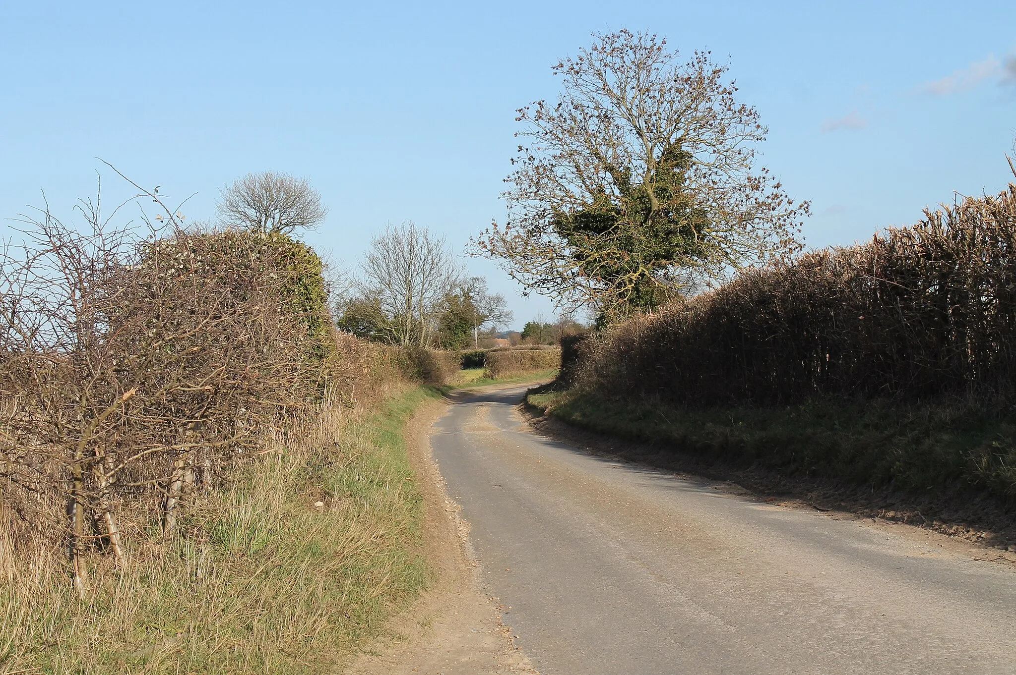 Photo showing: Blakeney Road towards Abbot Farm