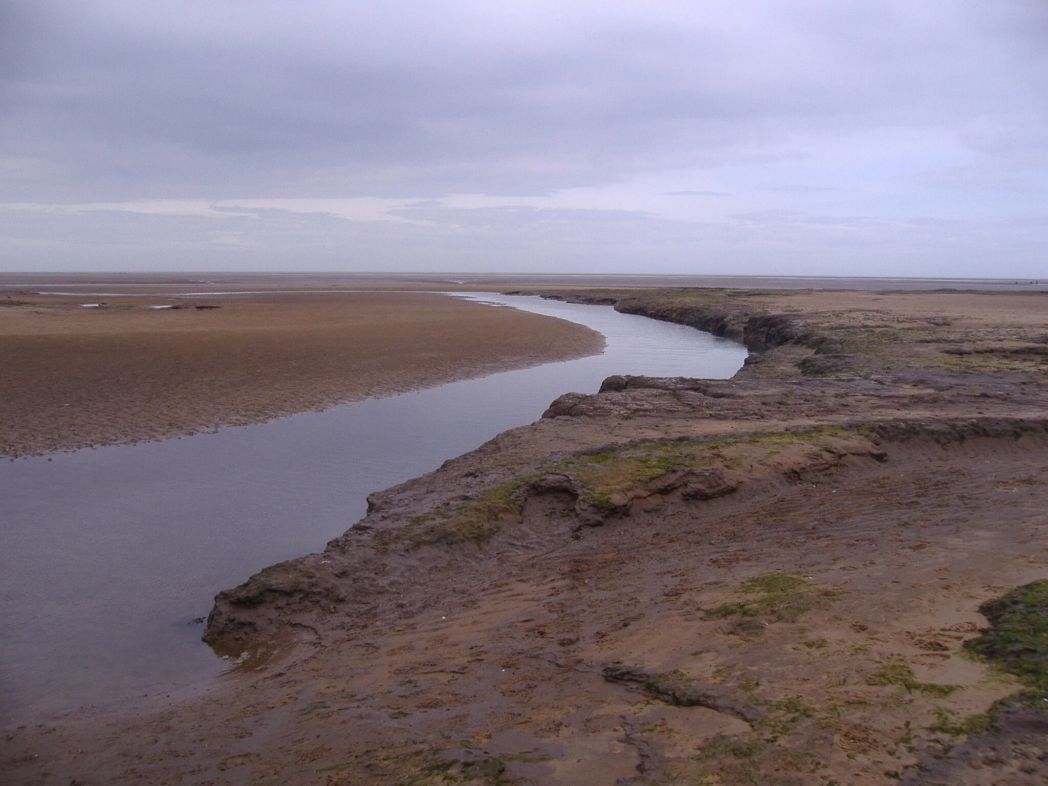 Photo showing: The mouth of the River Stiffkey at Stiffkey Salt Marsh