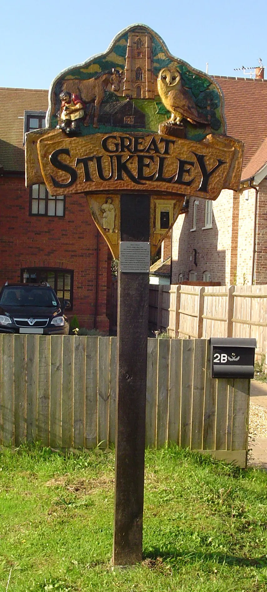 Photo showing: Signpost in Great Stukeley
