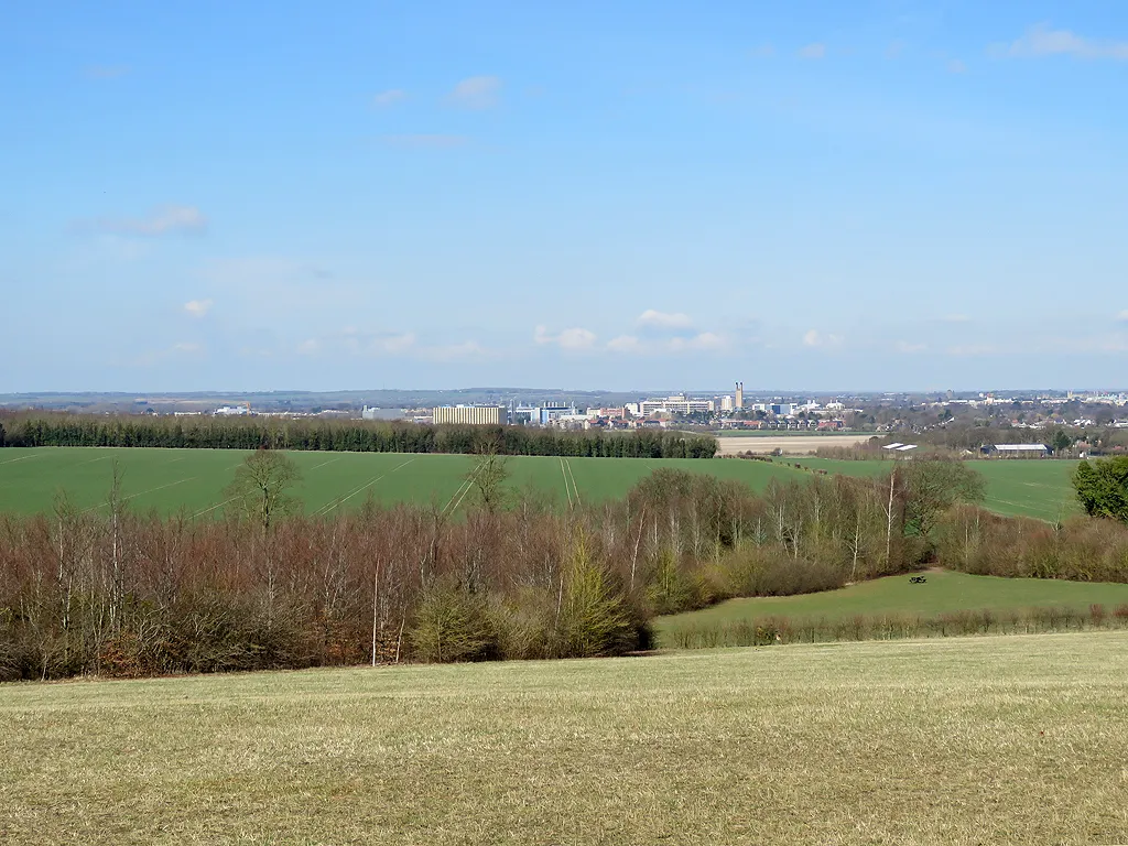 Photo showing: A long view from Magog Down