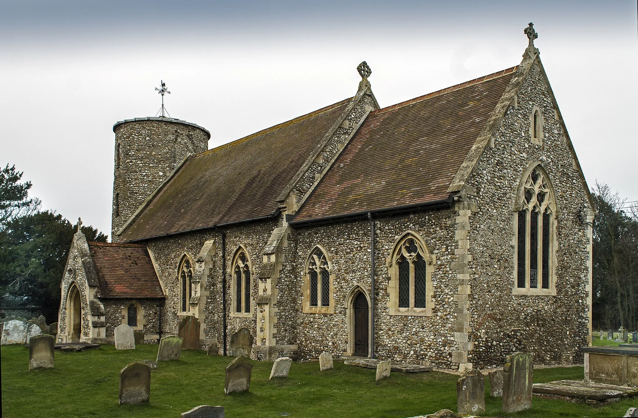 Photo showing: St Mary's church, Burnham Deepdale, Norfolk, England.
