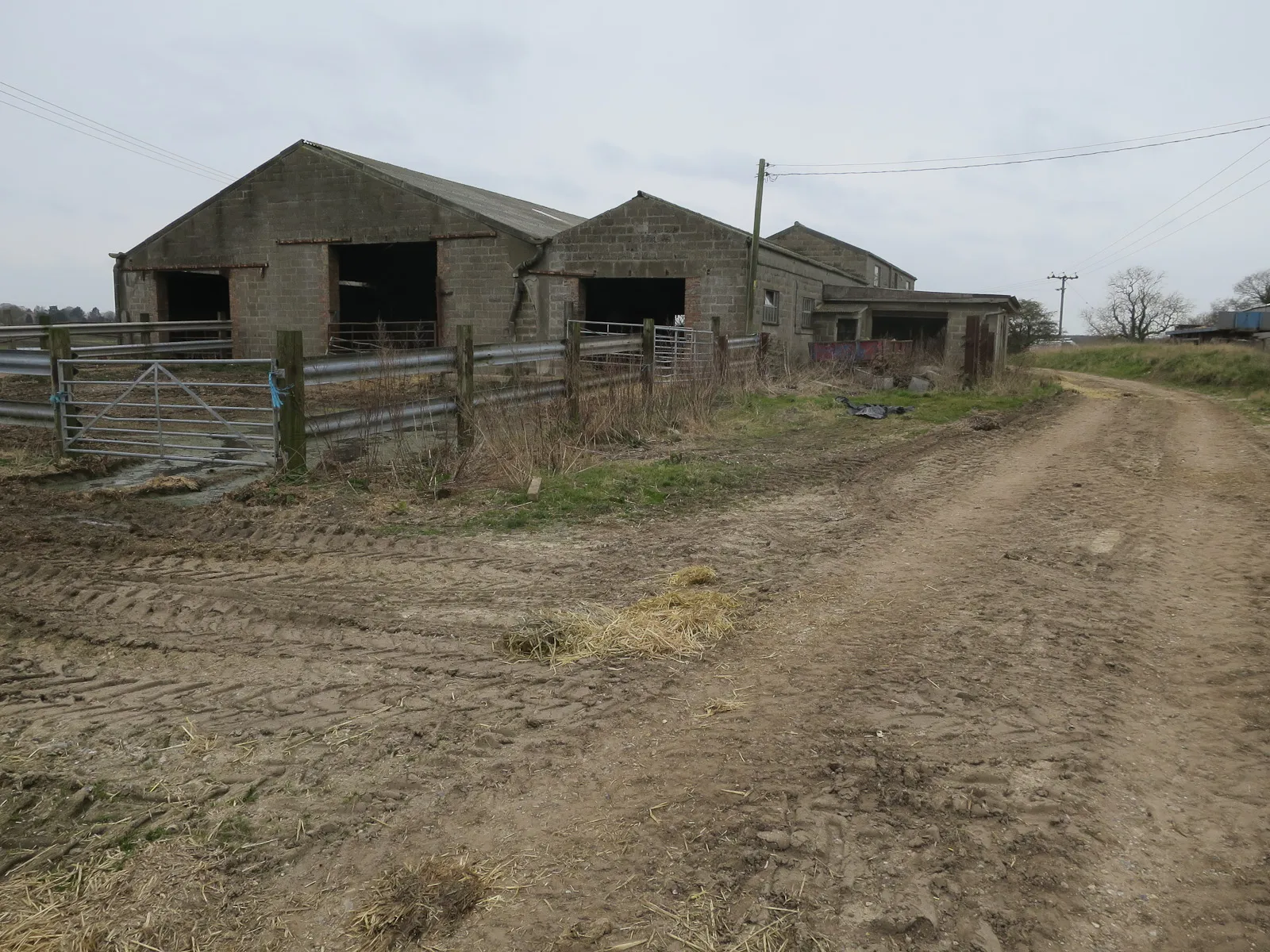Photo showing: Footpath past cow shed