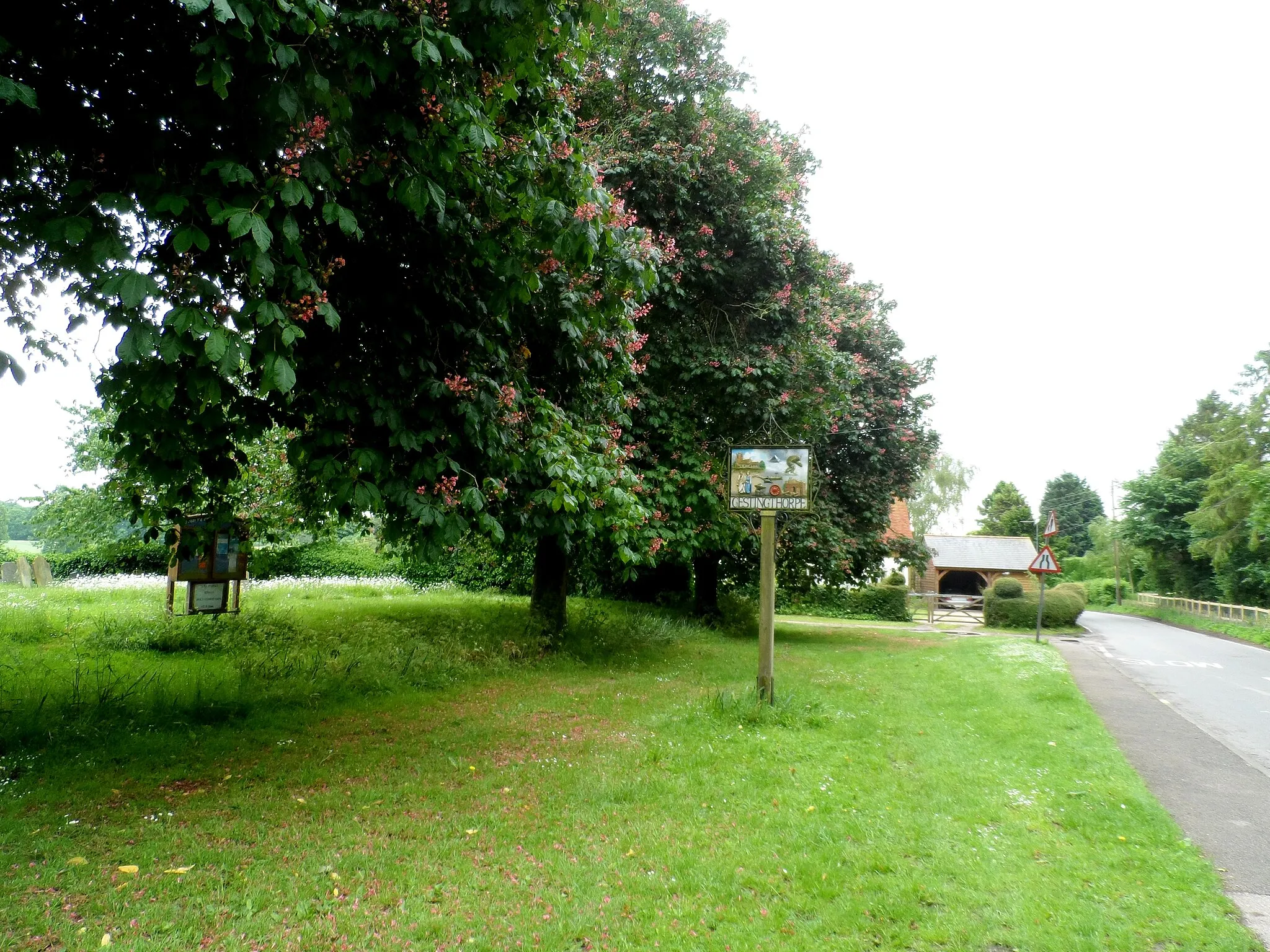 Photo showing: Gestingthorpe village sign