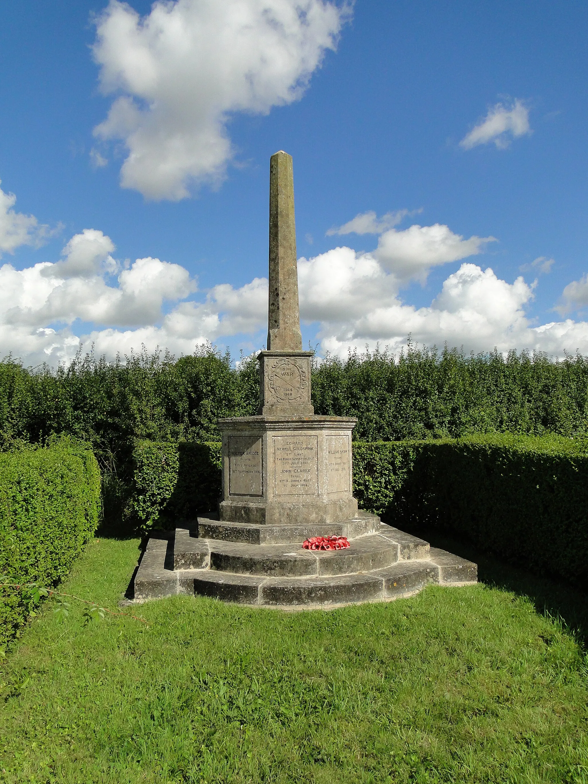 Photo showing: Hawkedon First World War Memorial