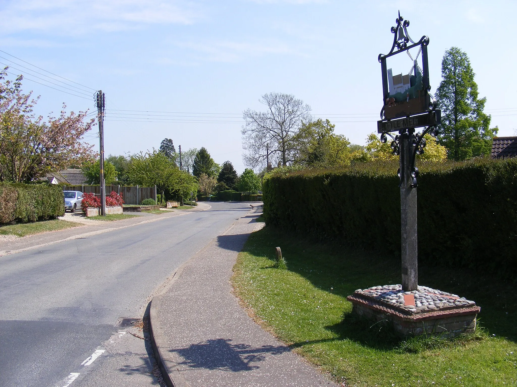 Photo showing: School Lane & Little Melton Village Sign