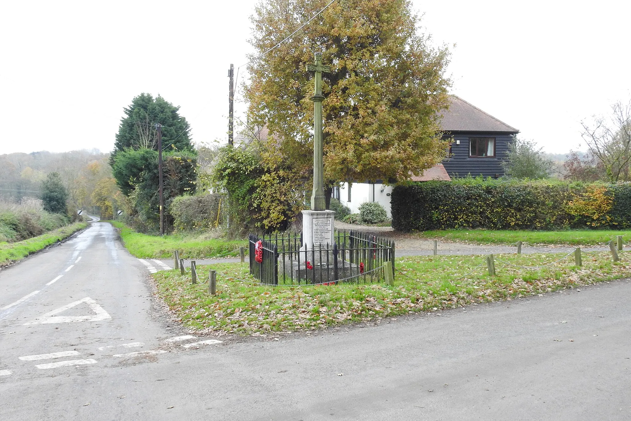 Photo showing: Little Horkesley War Memorial. The memorial lists nine men who fell in the Great War.