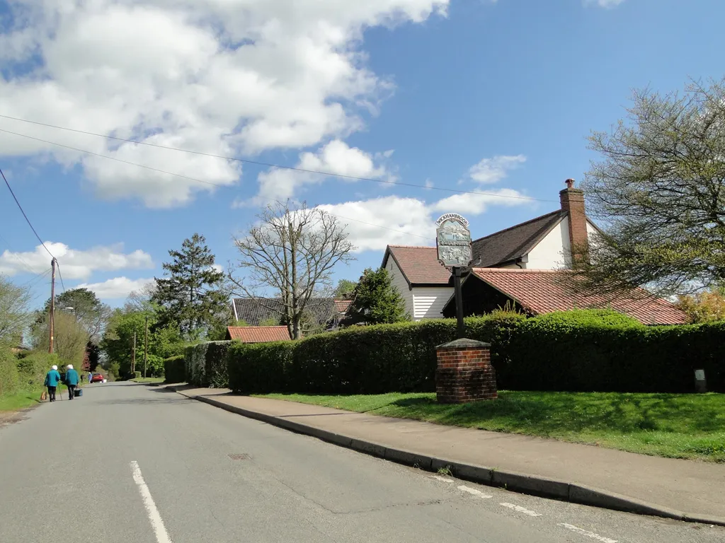Photo showing: Strolling down Cemetery Road, Wickhambrook