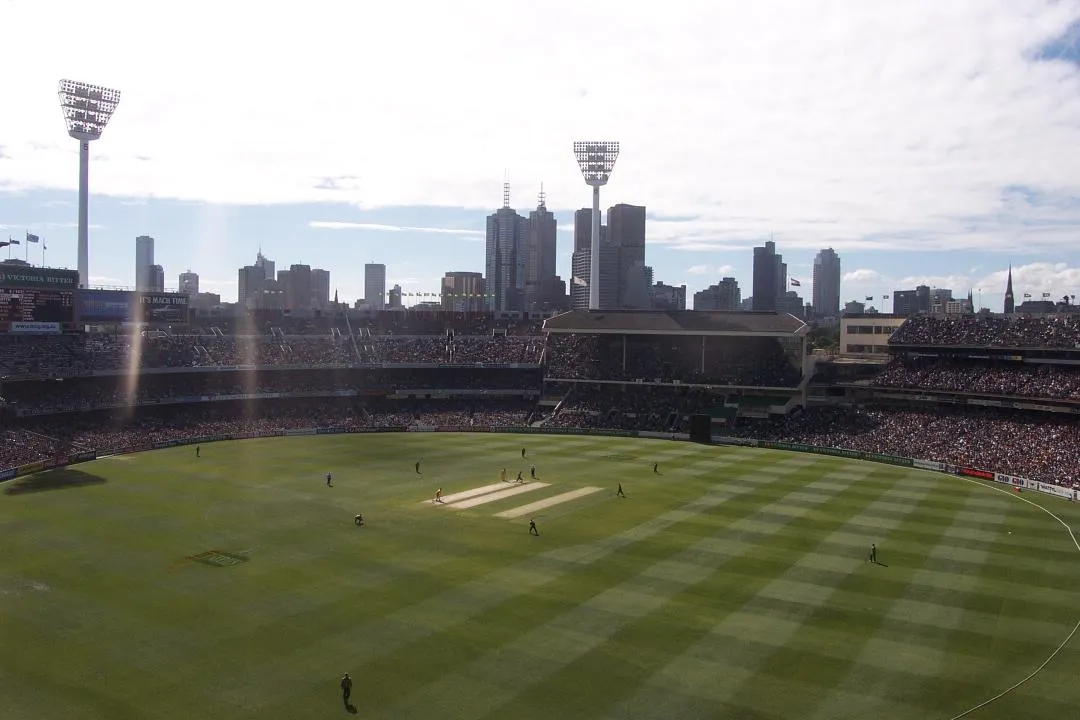 Photo showing: One-day cricket at the MCG. Photo taken by Russell Degnan.  Image placed in the public domain by the author