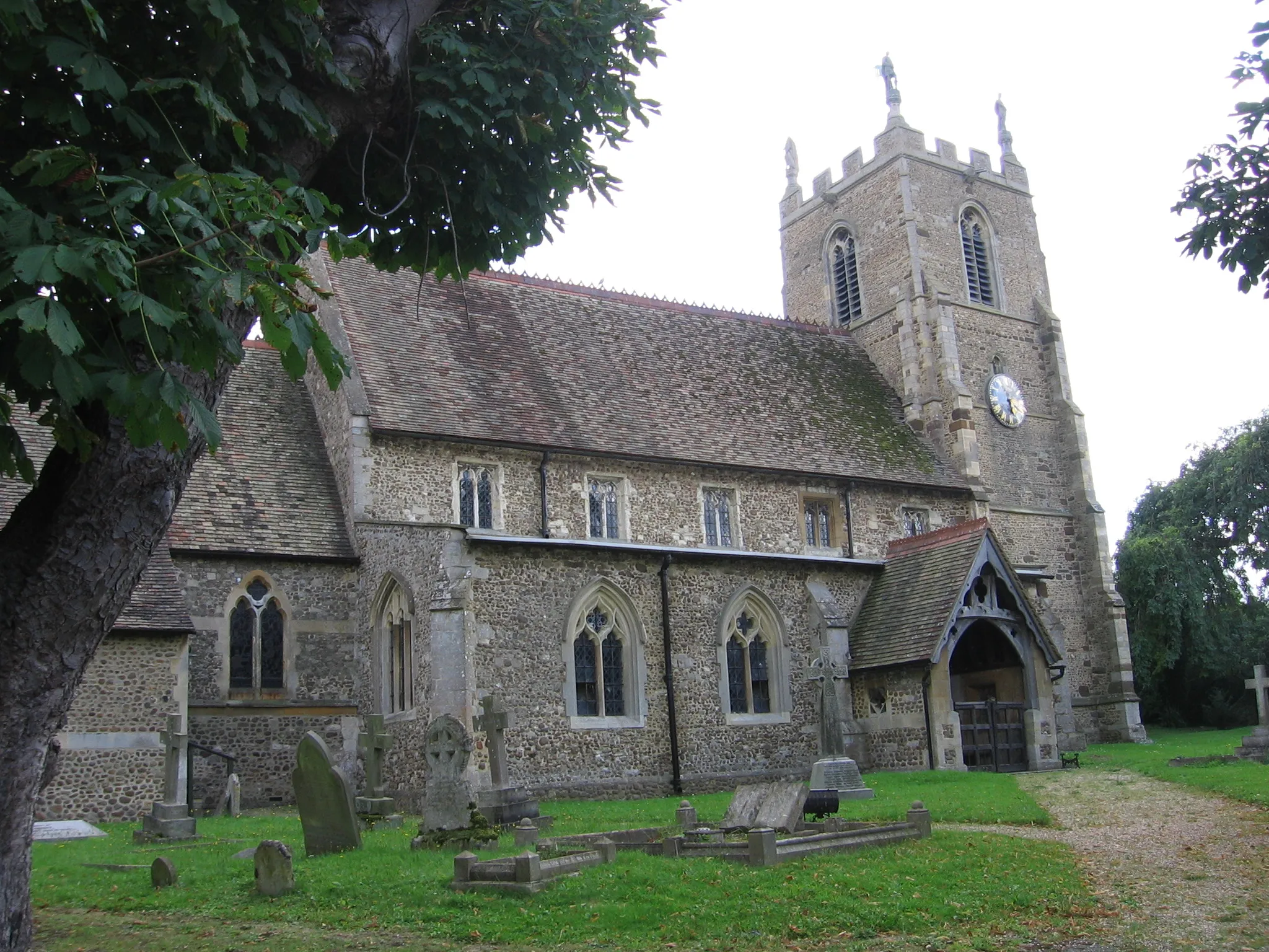 Photo showing: St Margaret's church in Abbotsley, Cambs.jpg