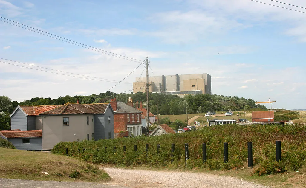 Photo showing: Sizewell village & Sizewell A