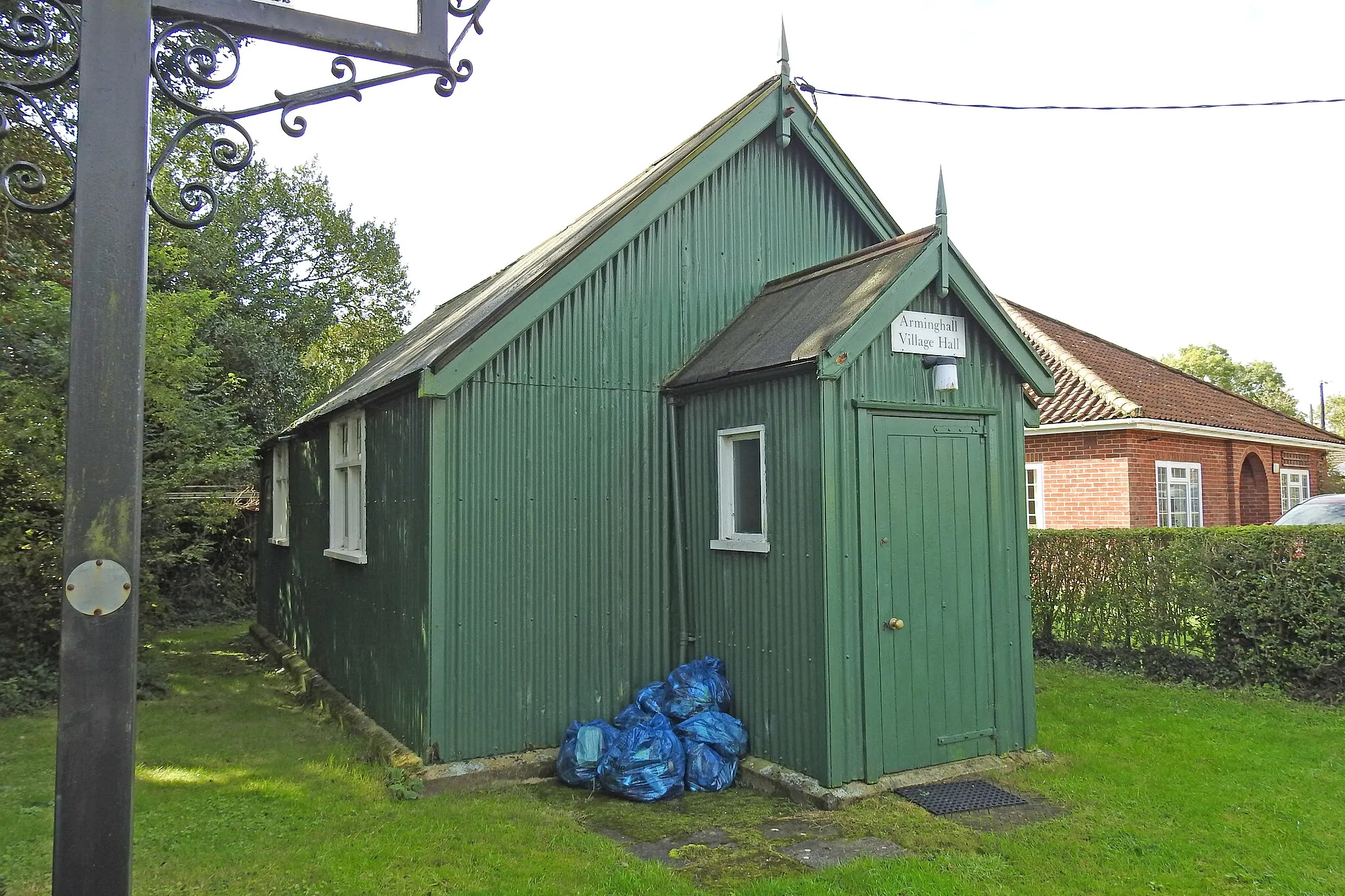 Photo showing: The village hall in the village of Arminghall, Norfolk, England.