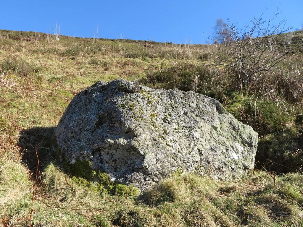 Photo showing: 'Great Stone' boundary stone below Garreg Lwyd