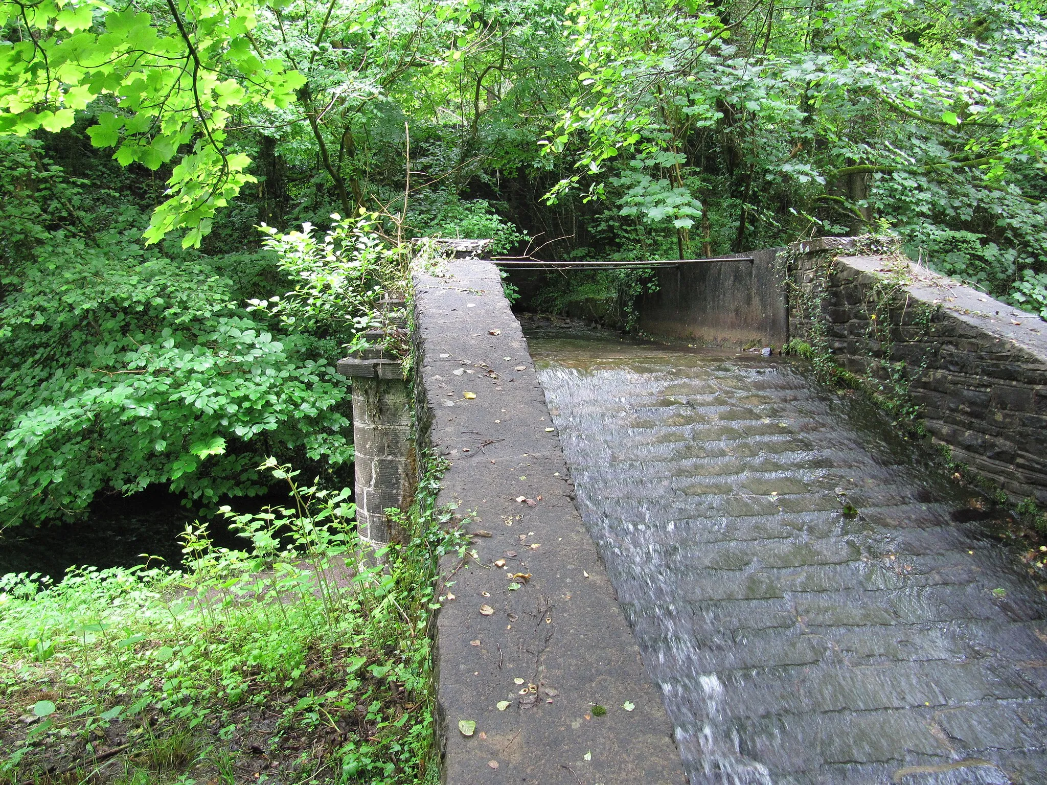 Photo showing: Aqueduct carrying a stream across the Neath Canal