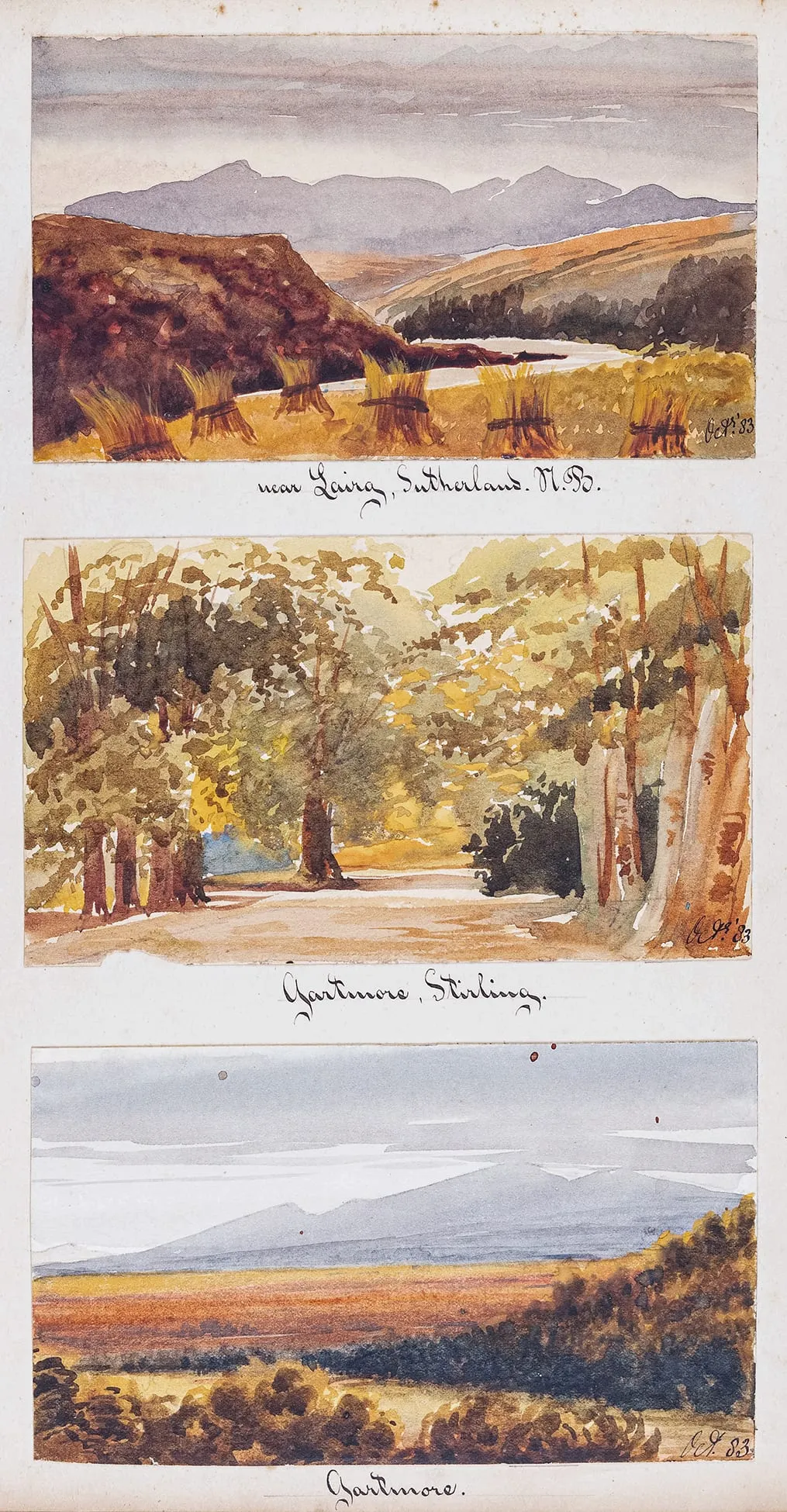 Photo showing: From an album offered for sale by Abbott and Holder in March 2020 when it was described as "An album of 28 watercolours of Norway signed and dated July 29th 1884 in the frontispiece. Mostly 4×7 and 7×9.75 inches."