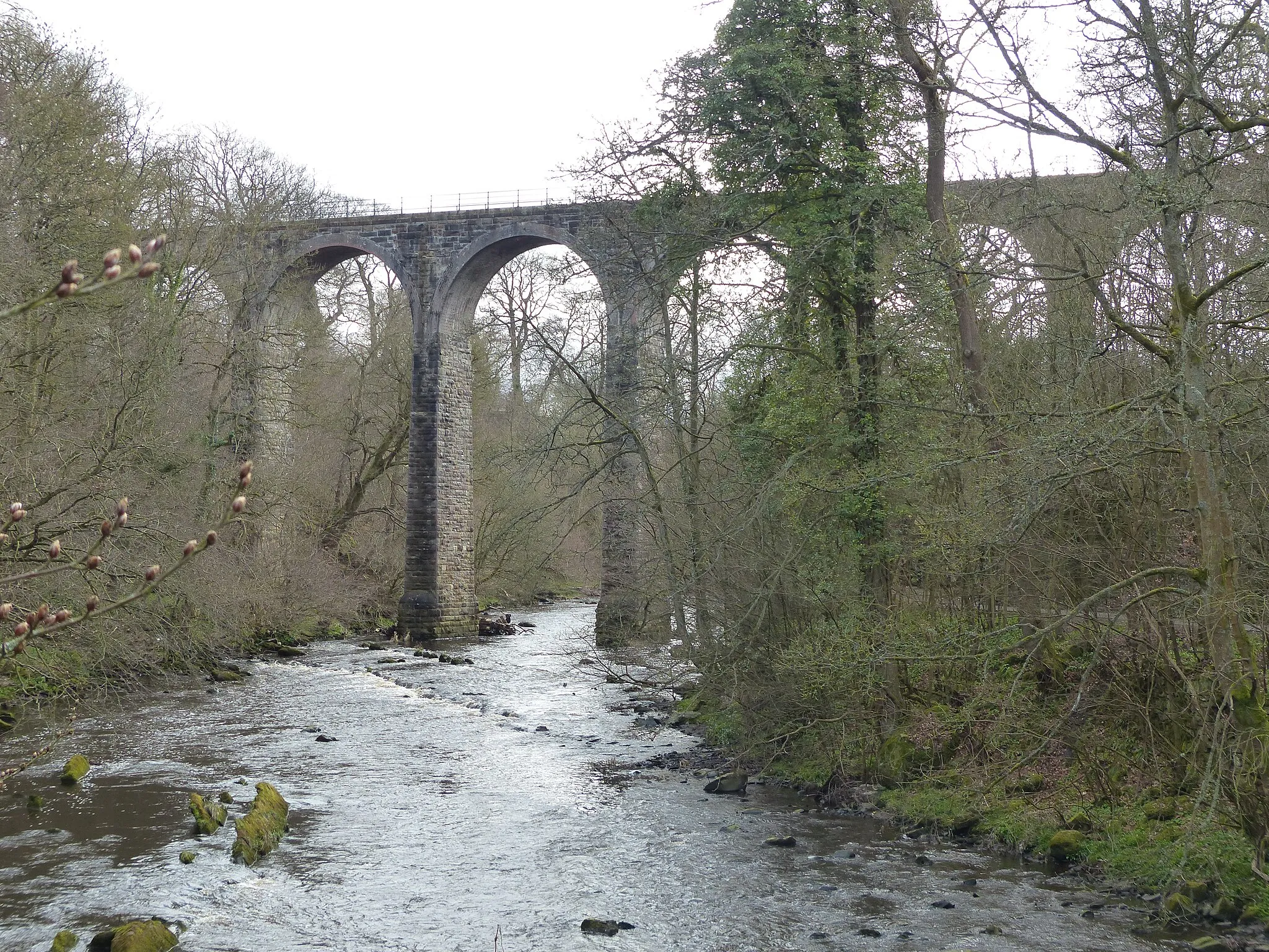 Photo showing: Camps Viaduct, in Almondell and Calderwood Country Park, West Lothian