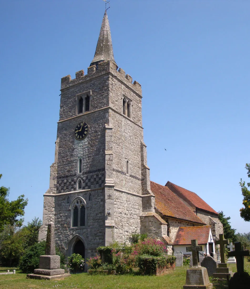 Photo showing: All Saints' parish church, Barling, Essex, seen from the southwest