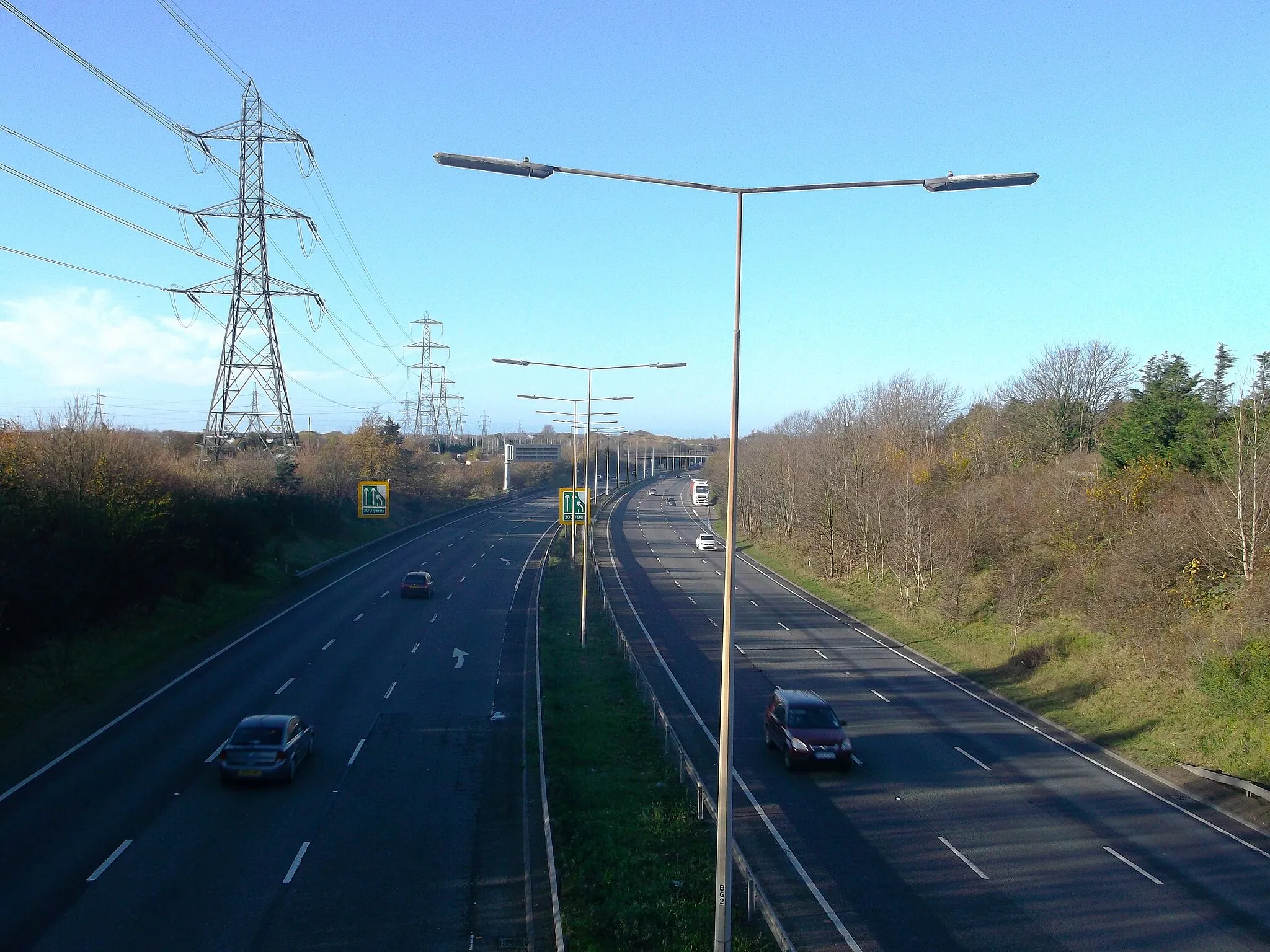 Photo showing: A13 towards M25 (Junction 30)