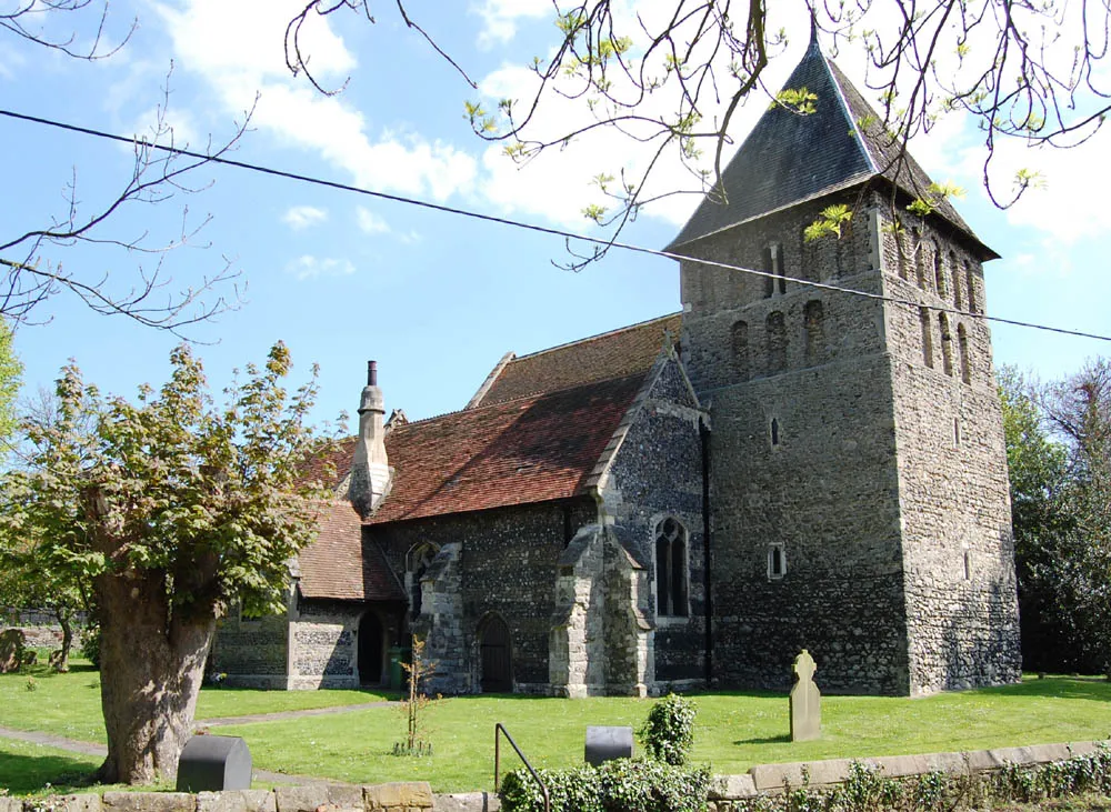 Photo showing: St Mary's parish church, Corringham, Essex, seen from the northwest