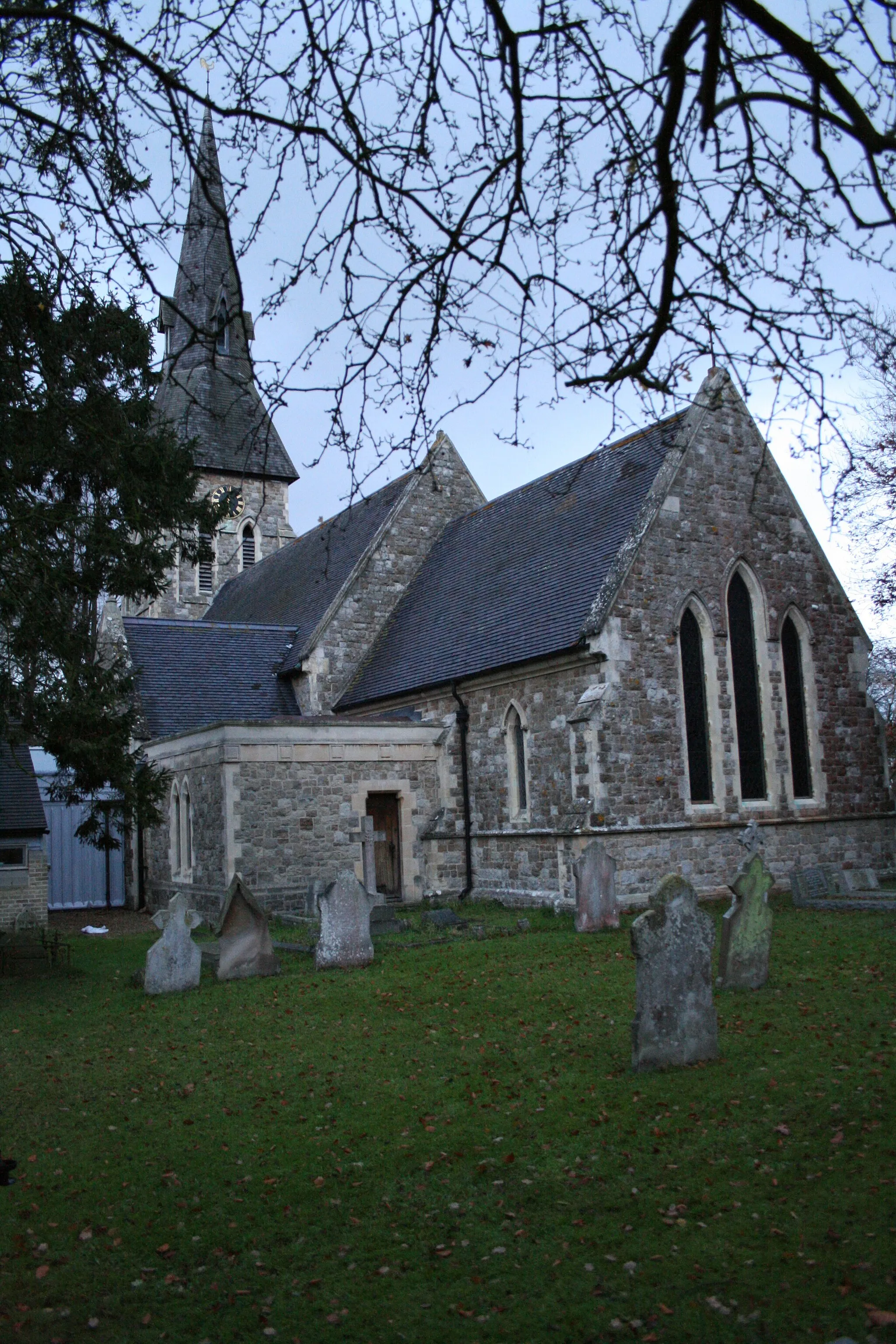 Photo showing: St Bartholomew's parish church, Wickham Bishops, Essex, seen from the southeast