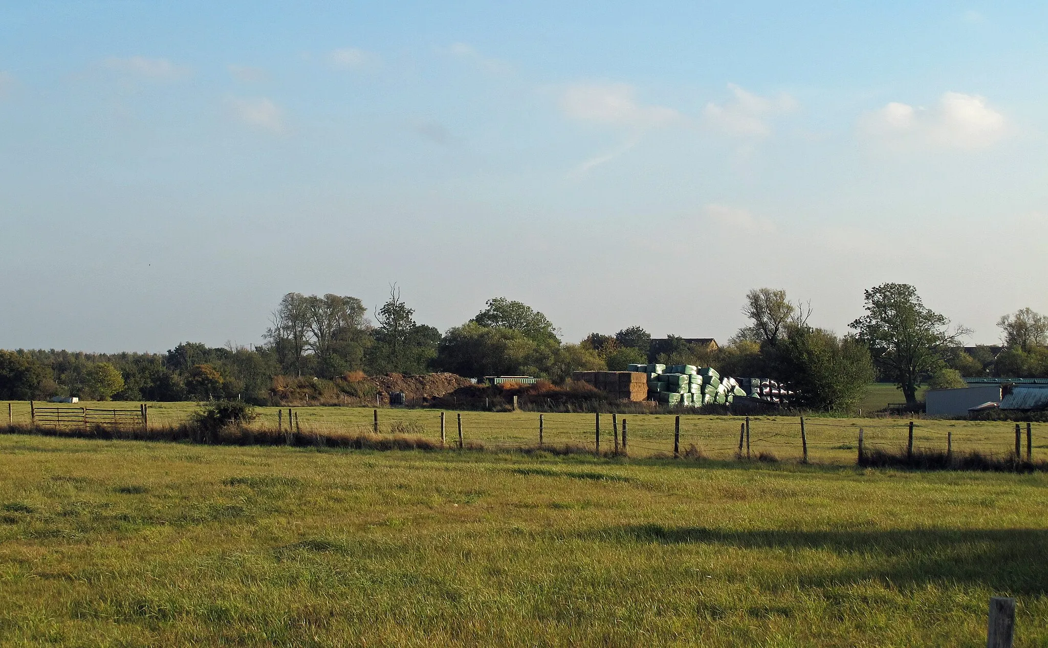 Photo showing: Looking over fields towards Romans Farm