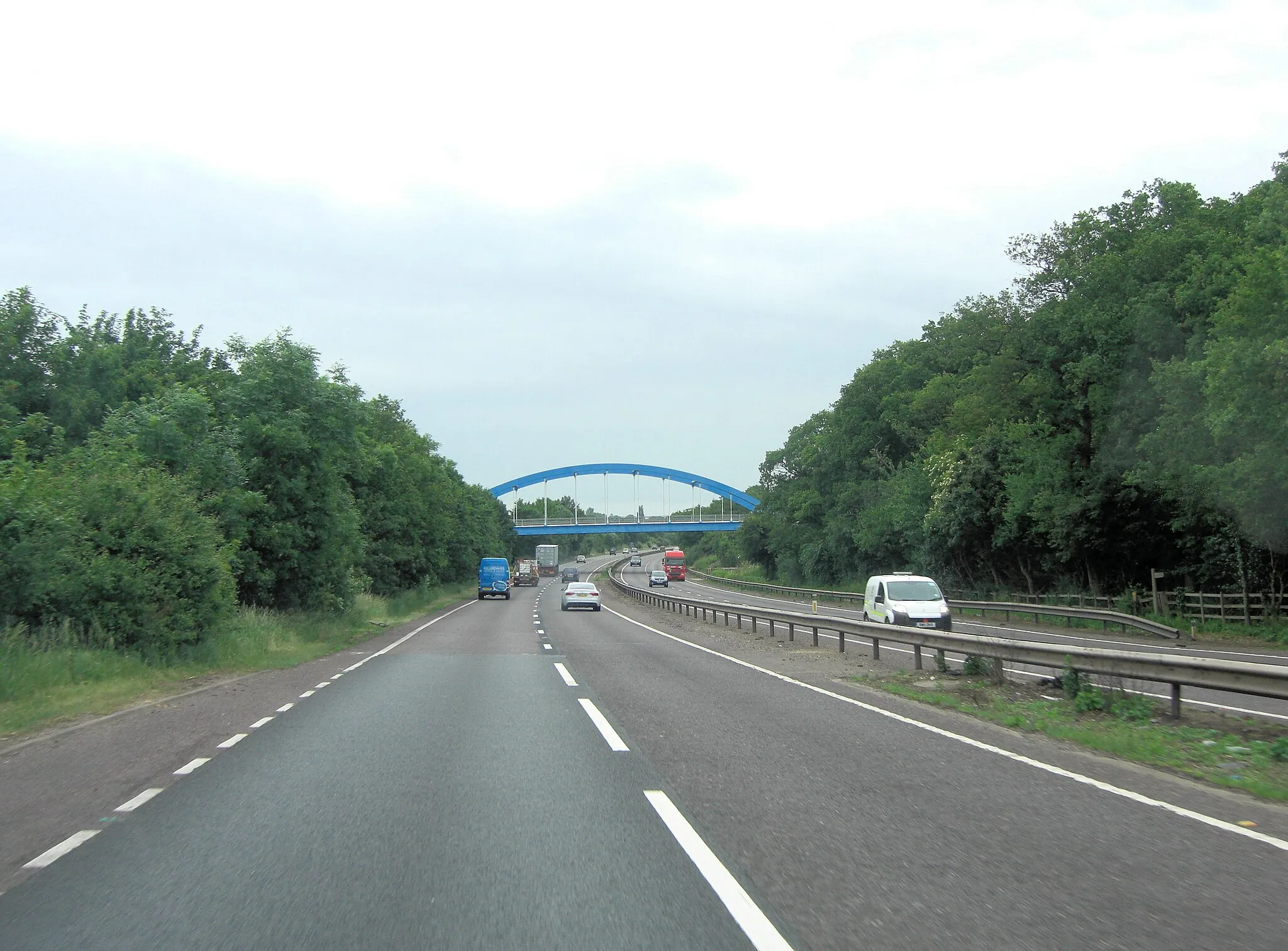 Photo showing: A12 overbridge carries B1508