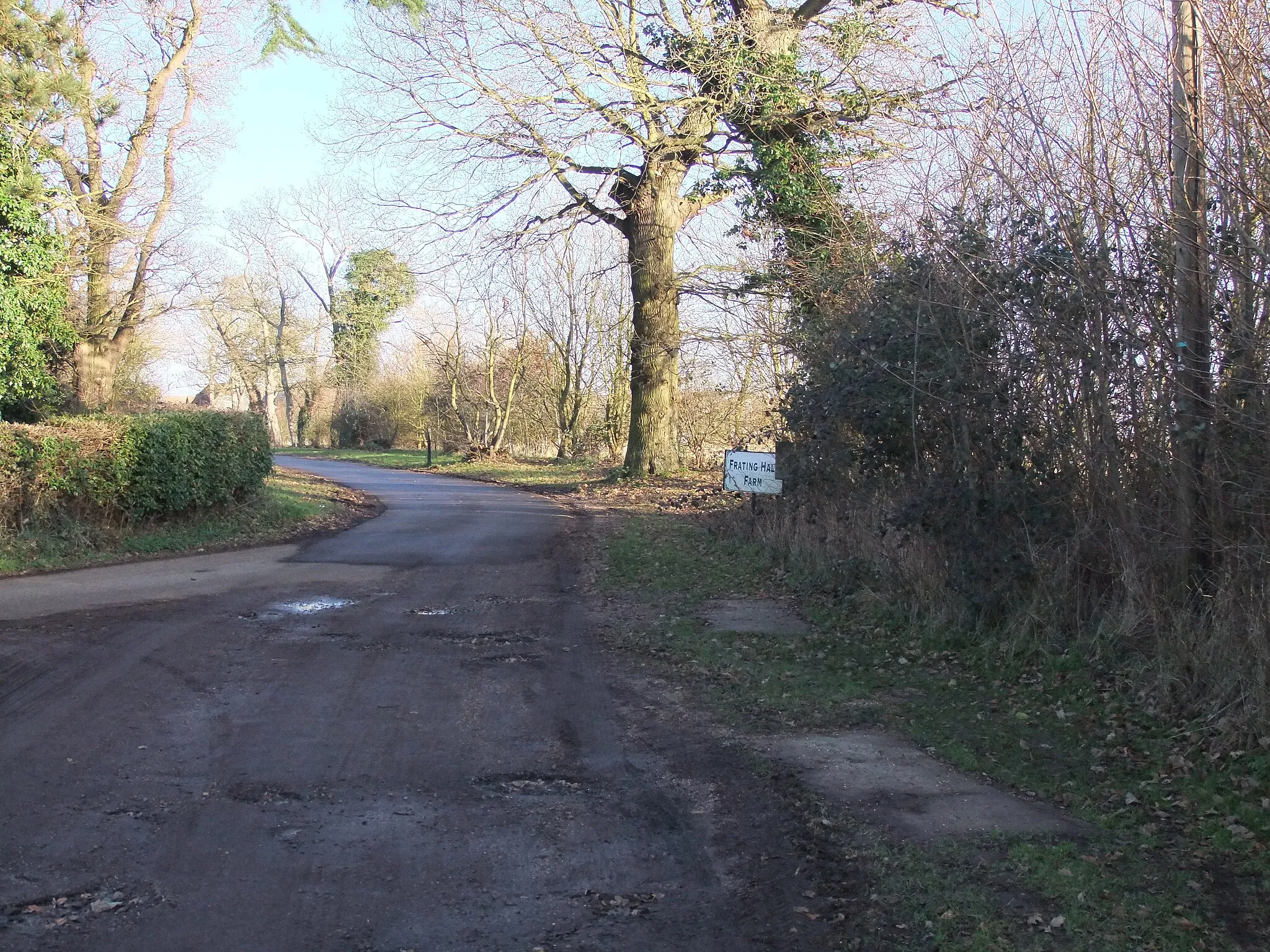 Photo showing: Entrance to Frating Hall Farm