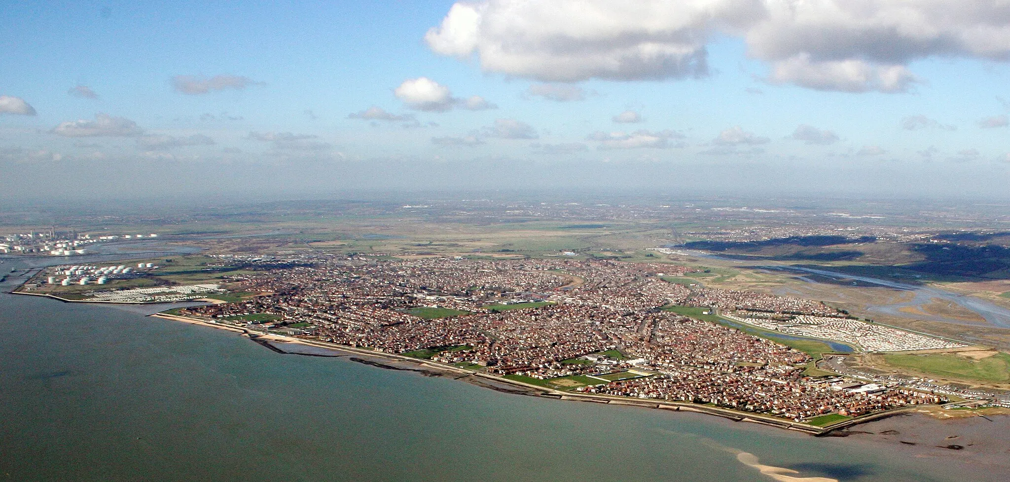 Photo showing: aerial photo of Canvey Island