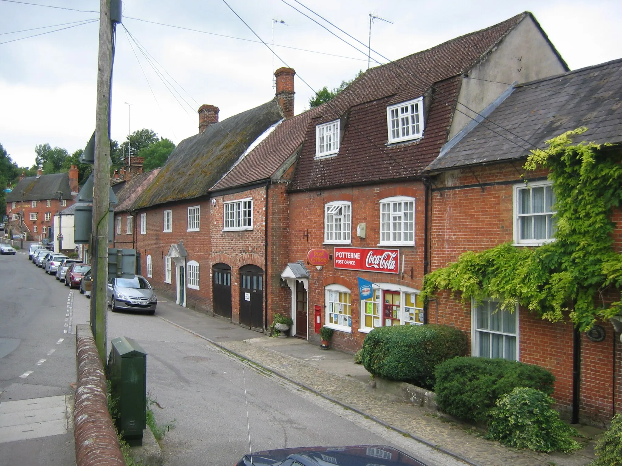 Photo showing: Potterne village centre, with George & Dragon pub visible in the background
