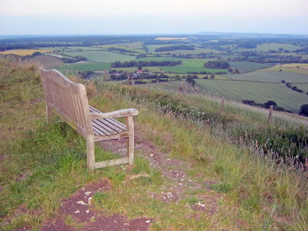 Photo showing: Seat on Martinsell Hill