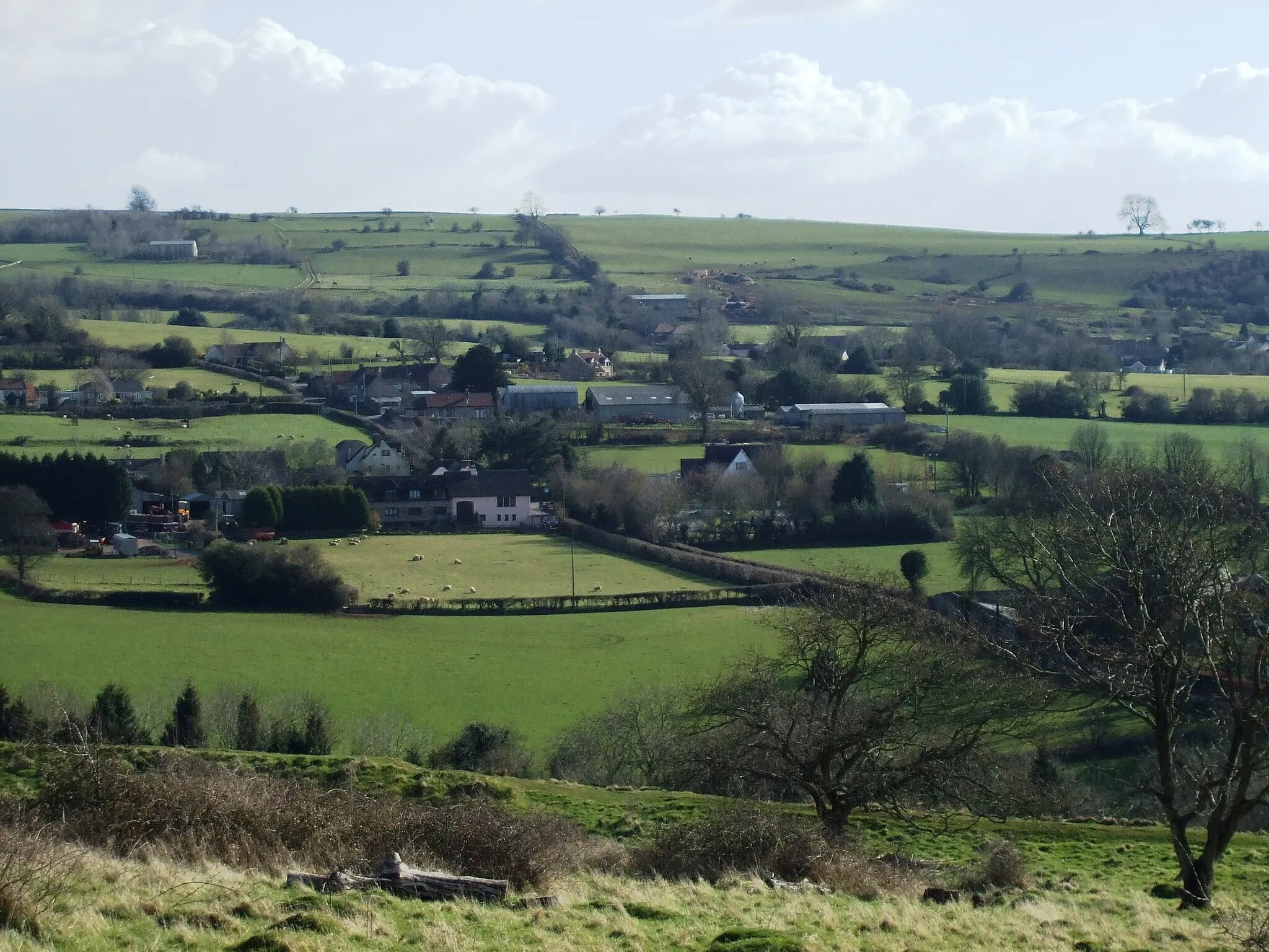 Photo showing: Rowberrow, Somerset taken from Dolebury Warren