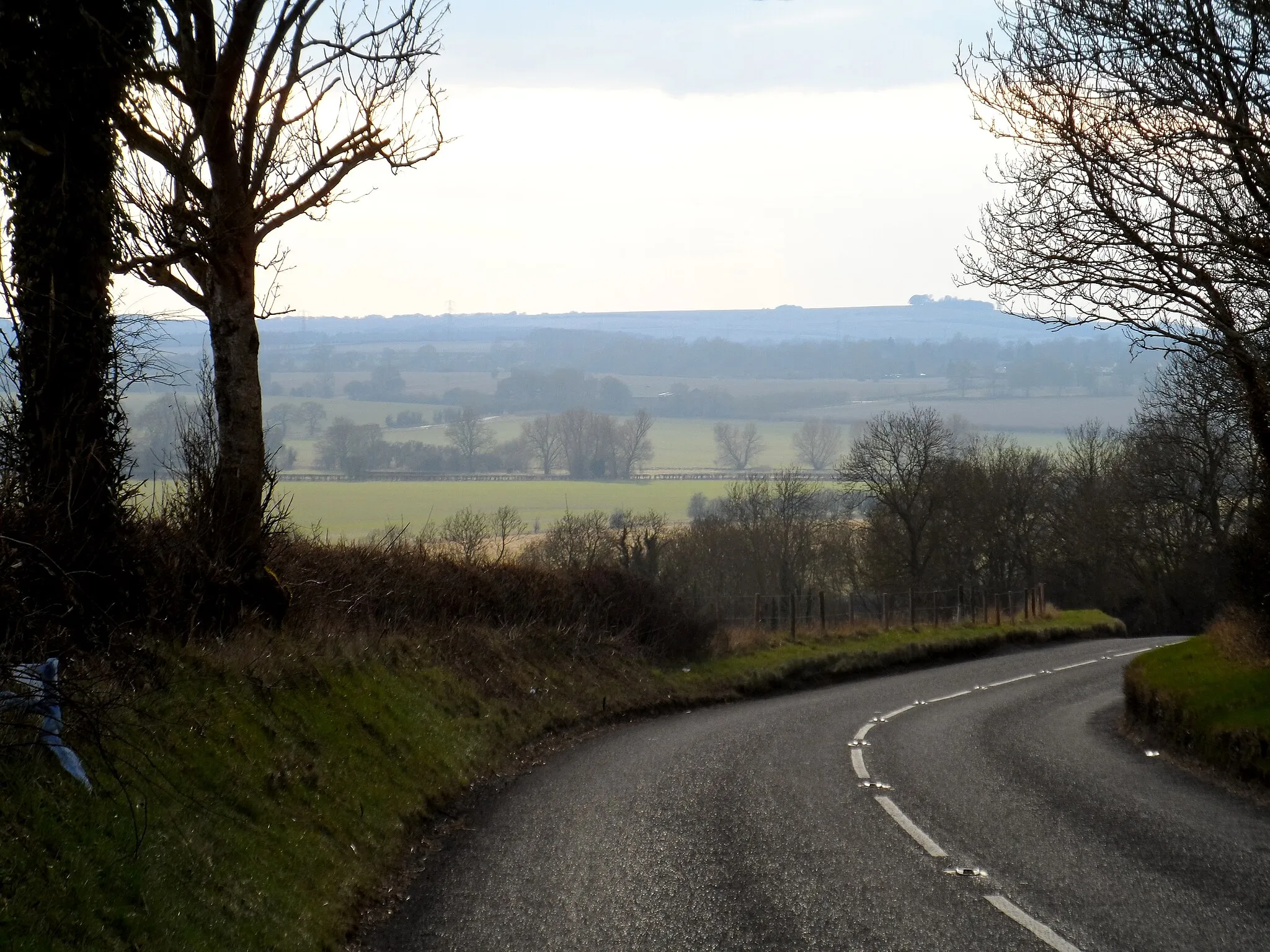 Photo showing: A338 dips downward near Wilton Down