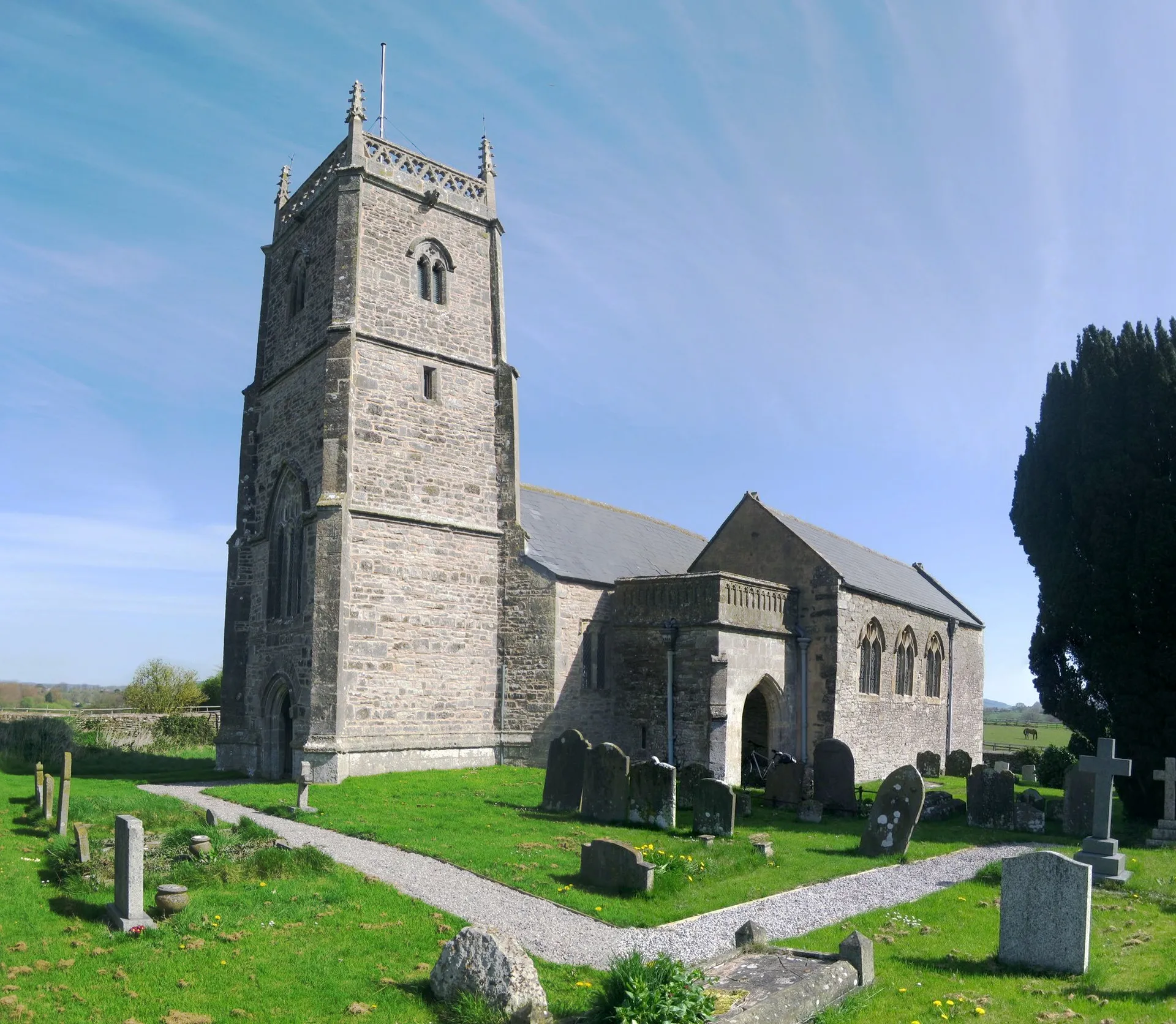 Photo showing: Church of St Bridget, Chelvey, Brockley, Somerset, England.